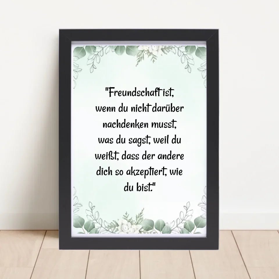 Geschenk Freundschaftsspruch Poster für beste Freundin personalisiert - Cantty