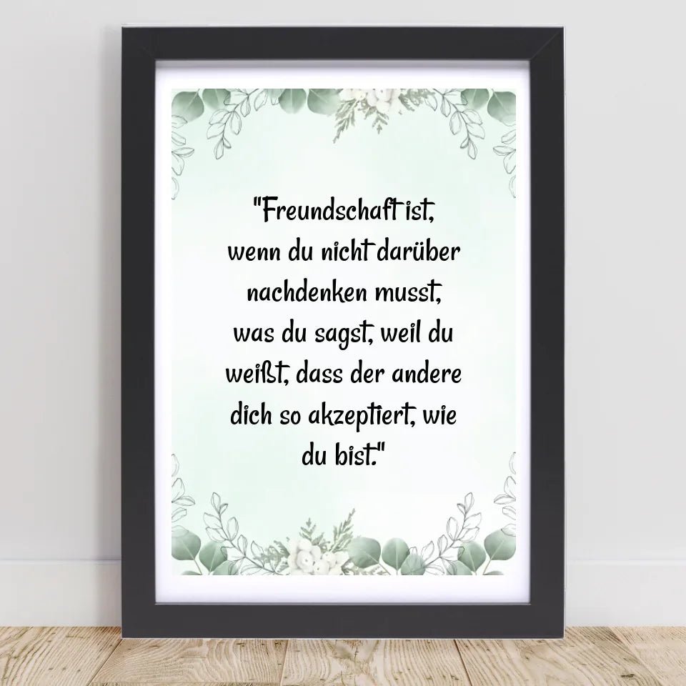 Geschenk Freundschaftsspruch Poster für beste Freundin personalisiert - Cantty