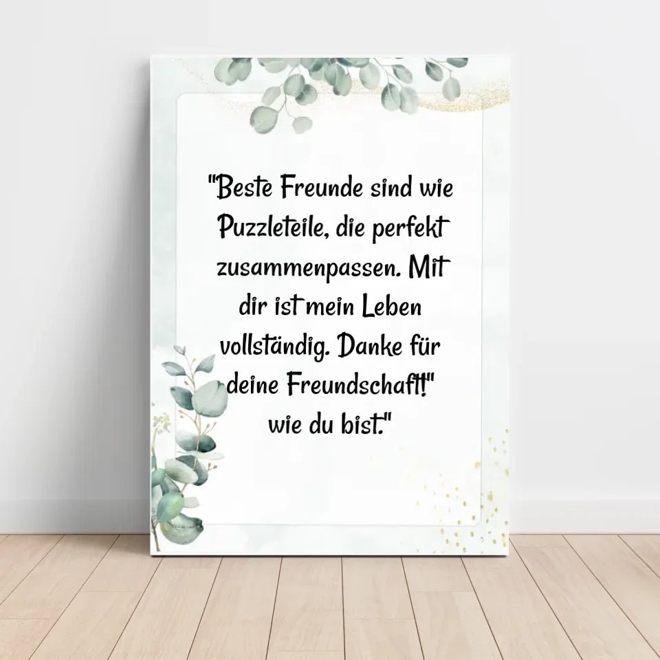 Beste Freundin Spruch Geschenk Poster personalisiert - Cantty