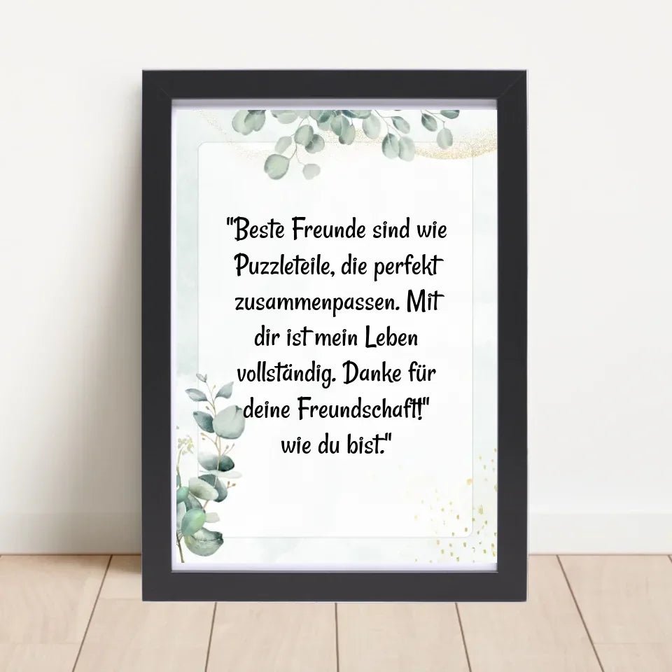 Beste Freundin Spruch Geschenk Poster personalisiert - Cantty