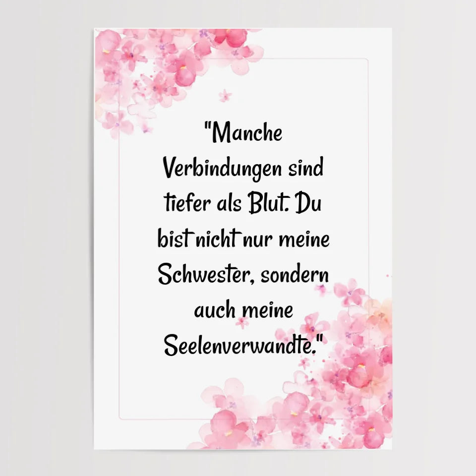Geschenk Spruch Poster für Schwester selber gestalten - Cantty