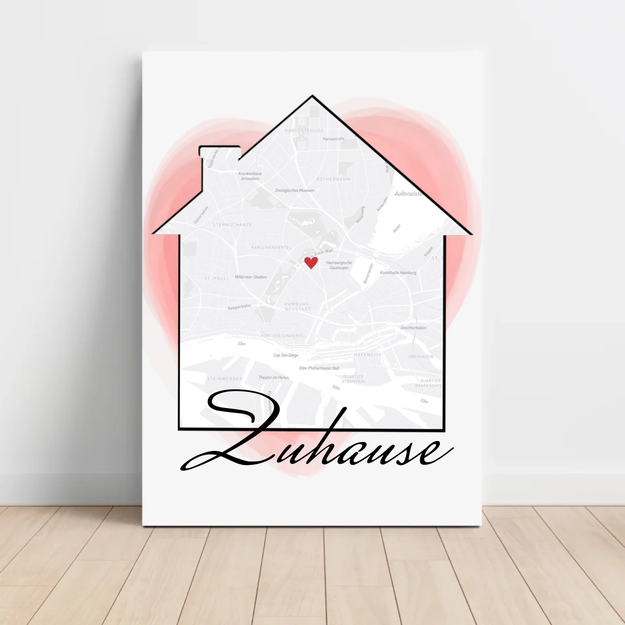 Einzugsgeschenk Koordinatenposter Stadtkarte personalisiert - Cantty