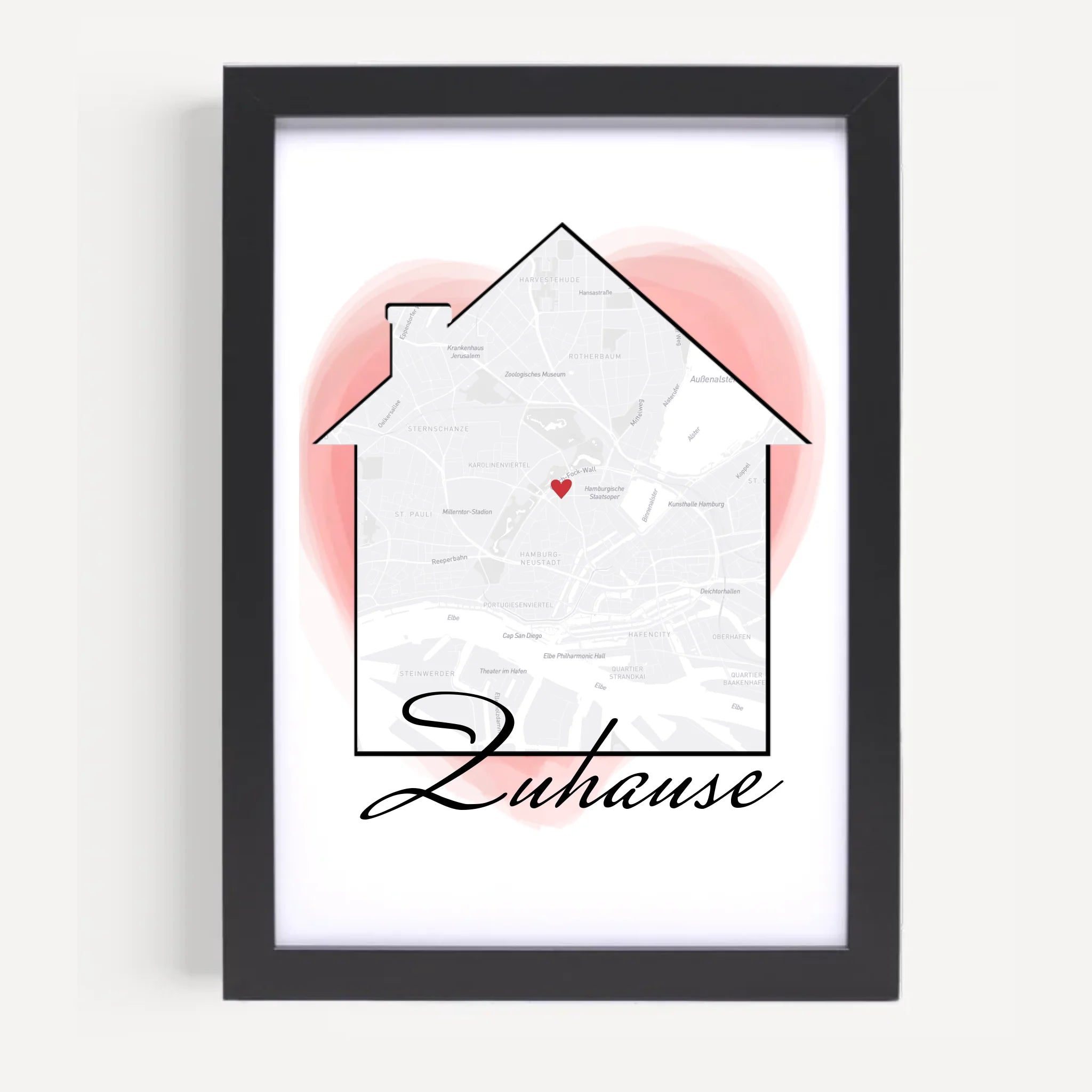 Einzugsgeschenk Koordinatenposter Stadtkarte personalisiert - Cantty