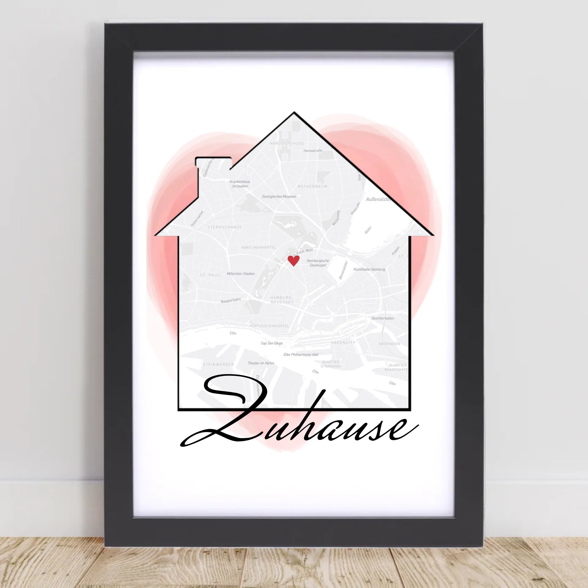 Einzugsgeschenk Koordinatenposter Stadtkarte personalisiert - Cantty