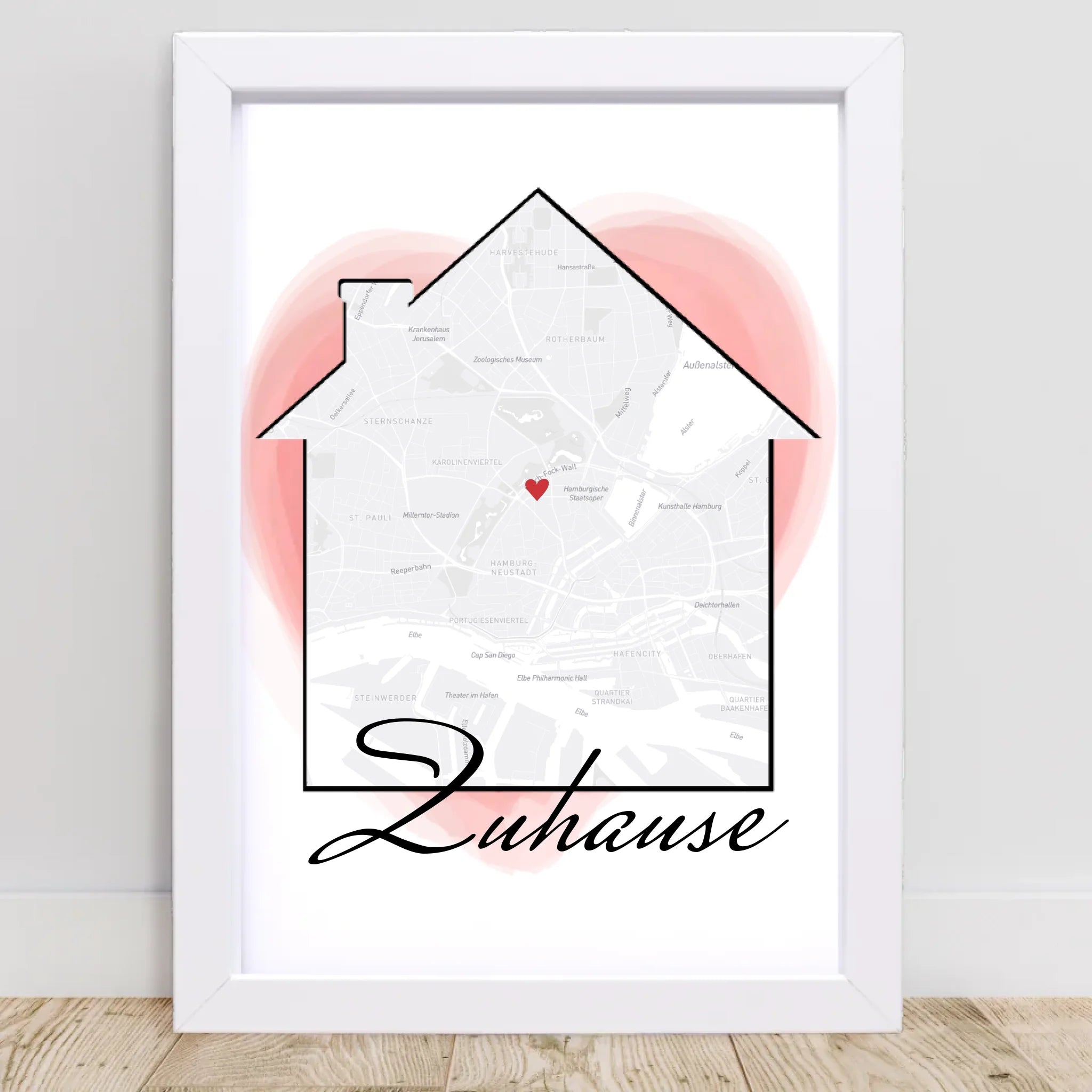 Einzugsgeschenk Koordinatenposter Stadtkarte personalisiert - Cantty