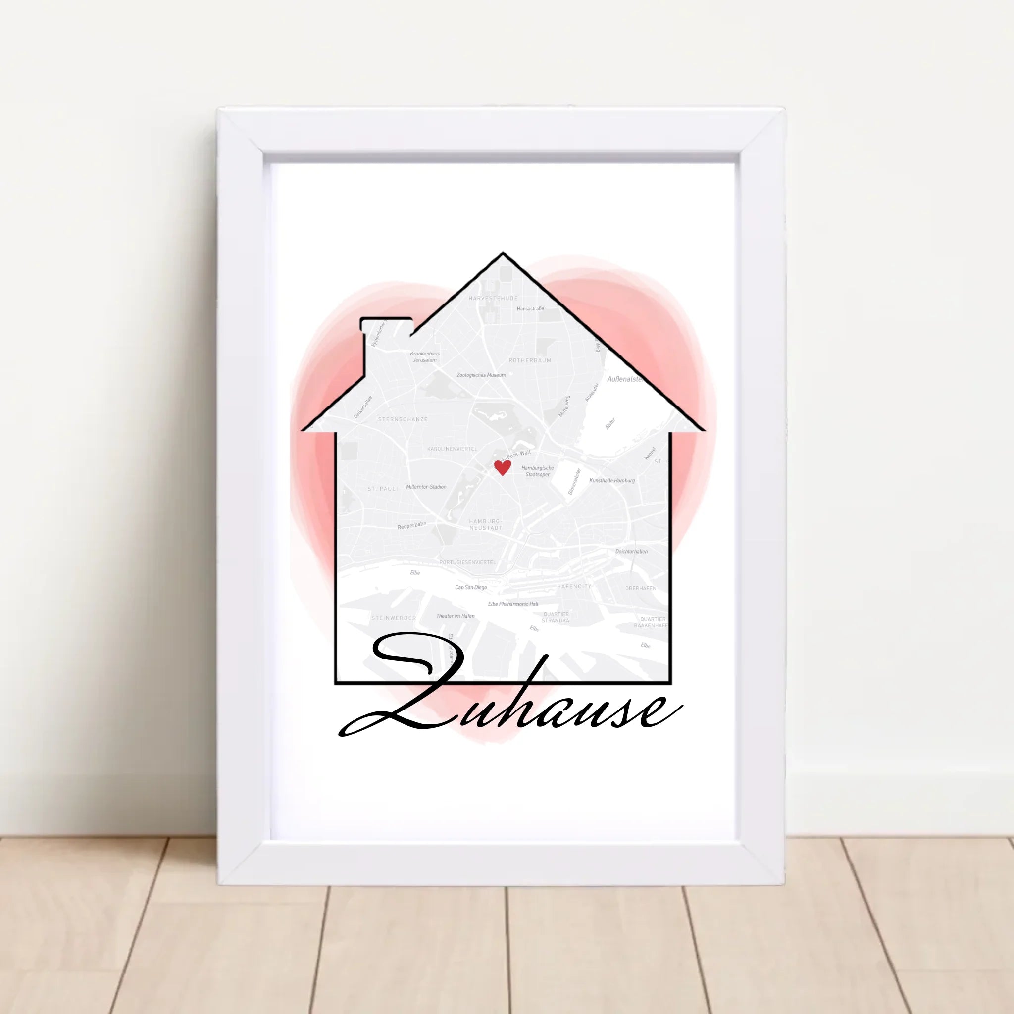 Einzugsgeschenk Koordinatenposter Stadtkarte personalisiert - Cantty