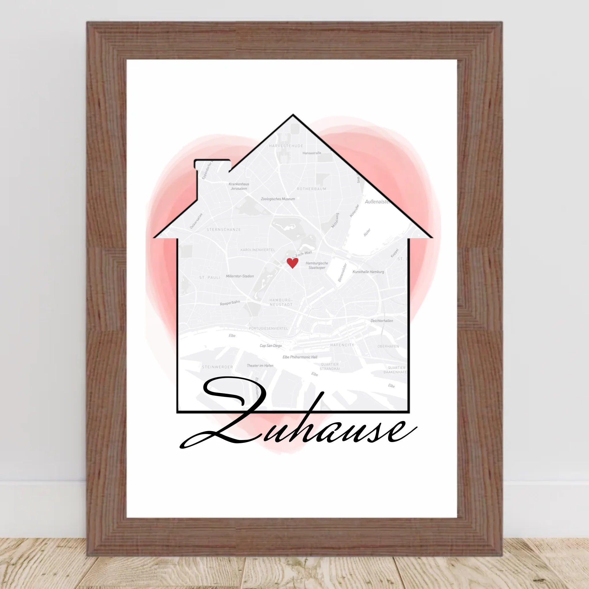 Einzugsgeschenk Koordinatenposter Stadtkarte personalisiert - Cantty