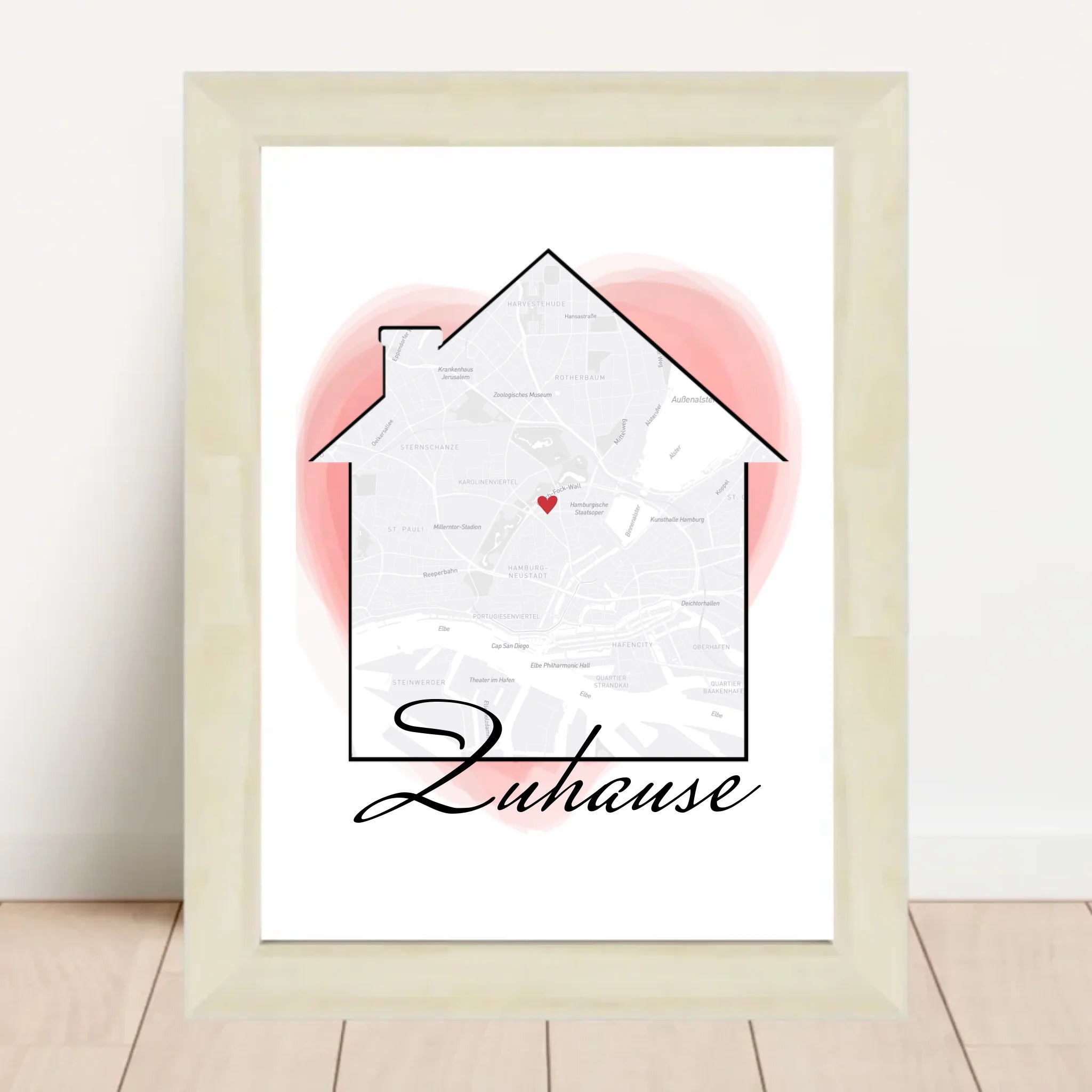 Einzugsgeschenk Koordinatenposter Stadtkarte personalisiert - Cantty