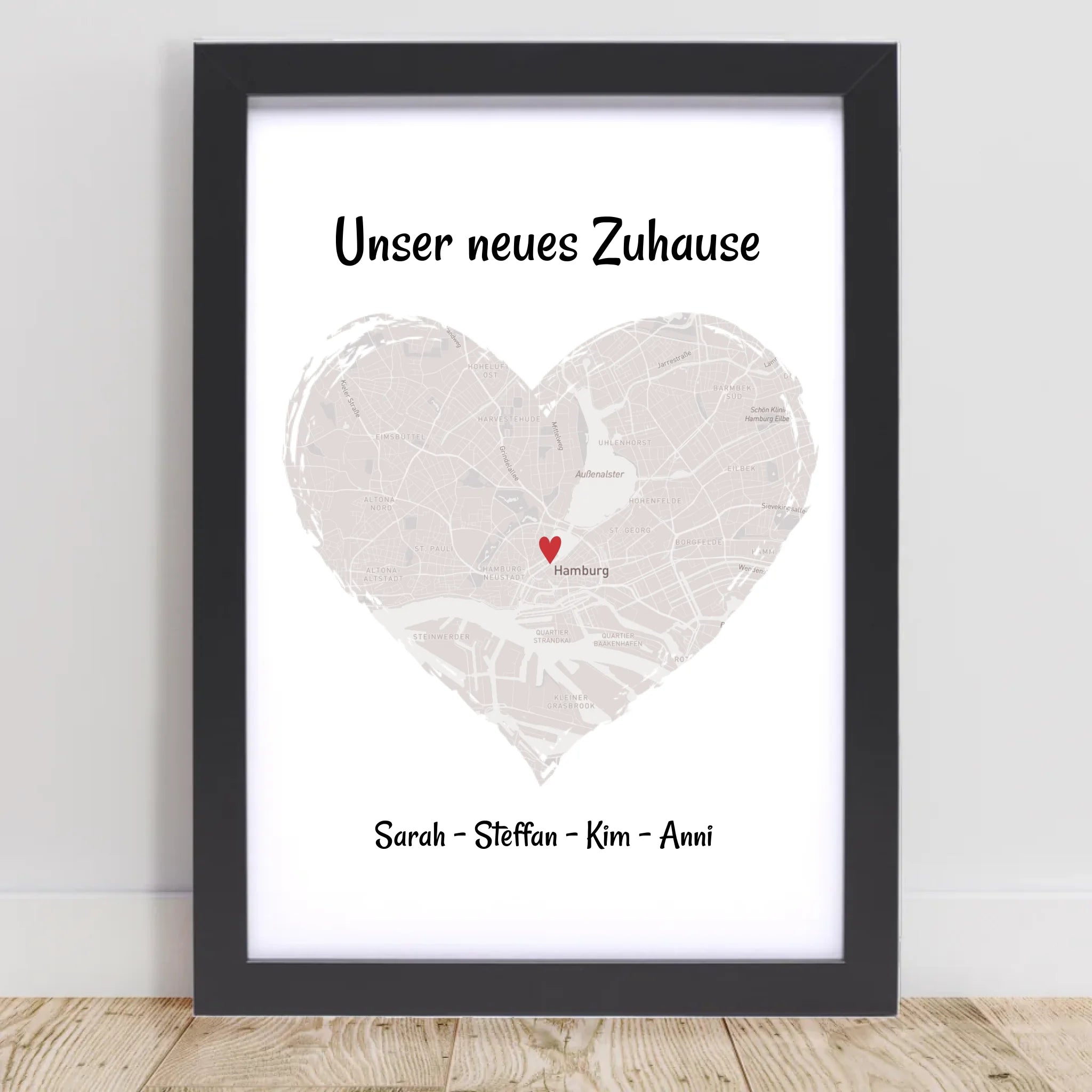 Familie Einzugsgeschenk Poster Stadtkarte personalisiert - Cantty
