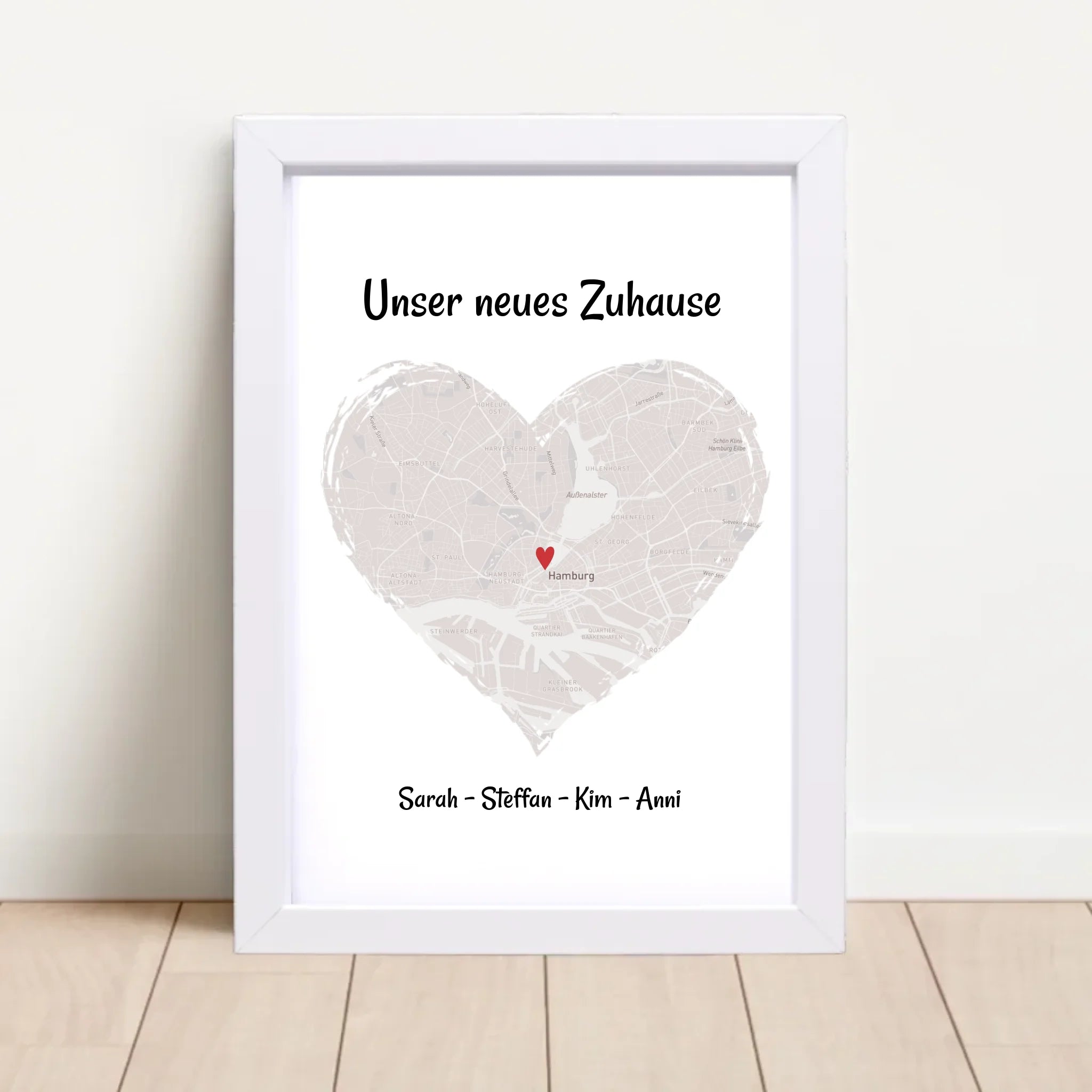 Familie Einzugsgeschenk Poster Stadtkarte personalisiert - Cantty