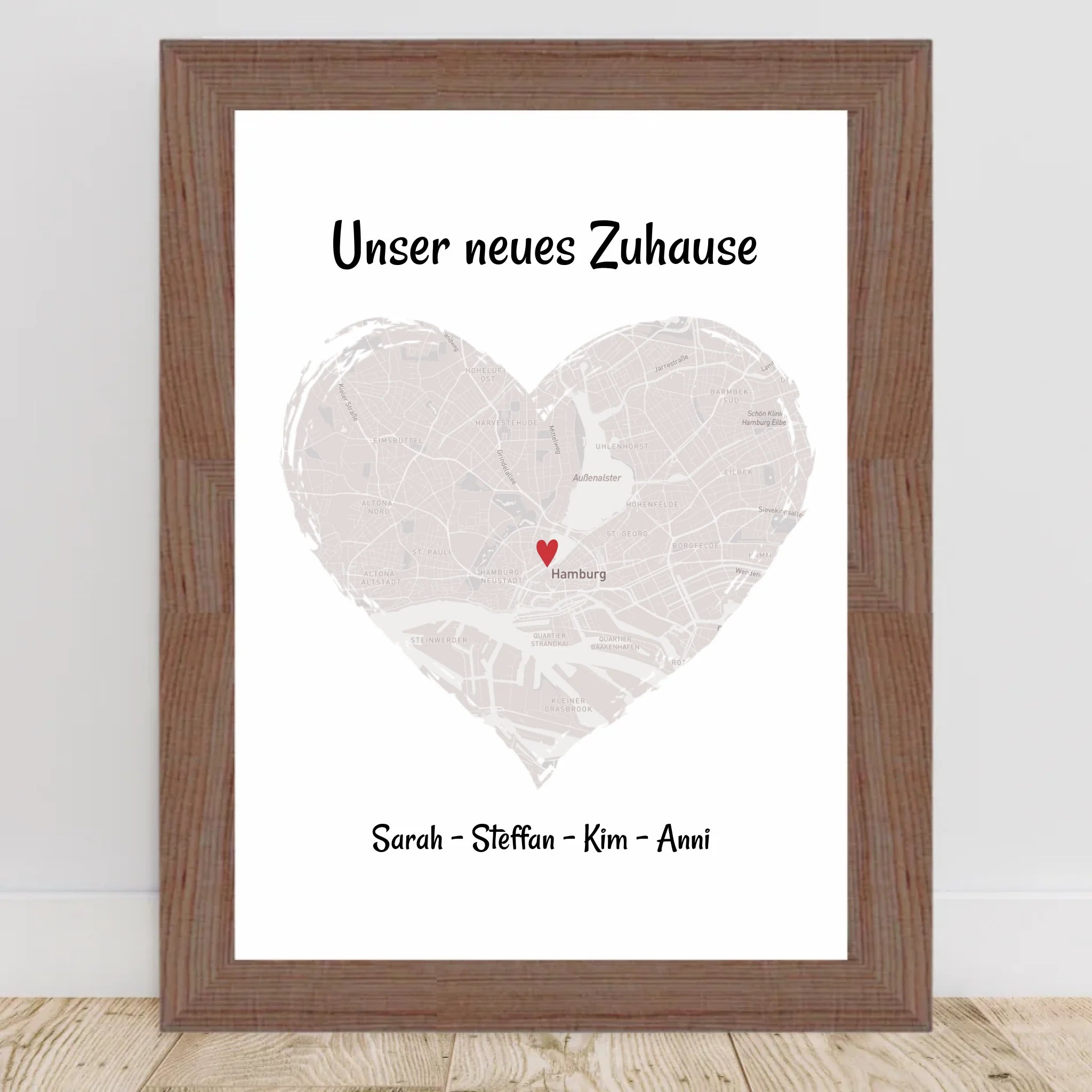Familie Einzugsgeschenk Poster Stadtkarte personalisiert - Cantty