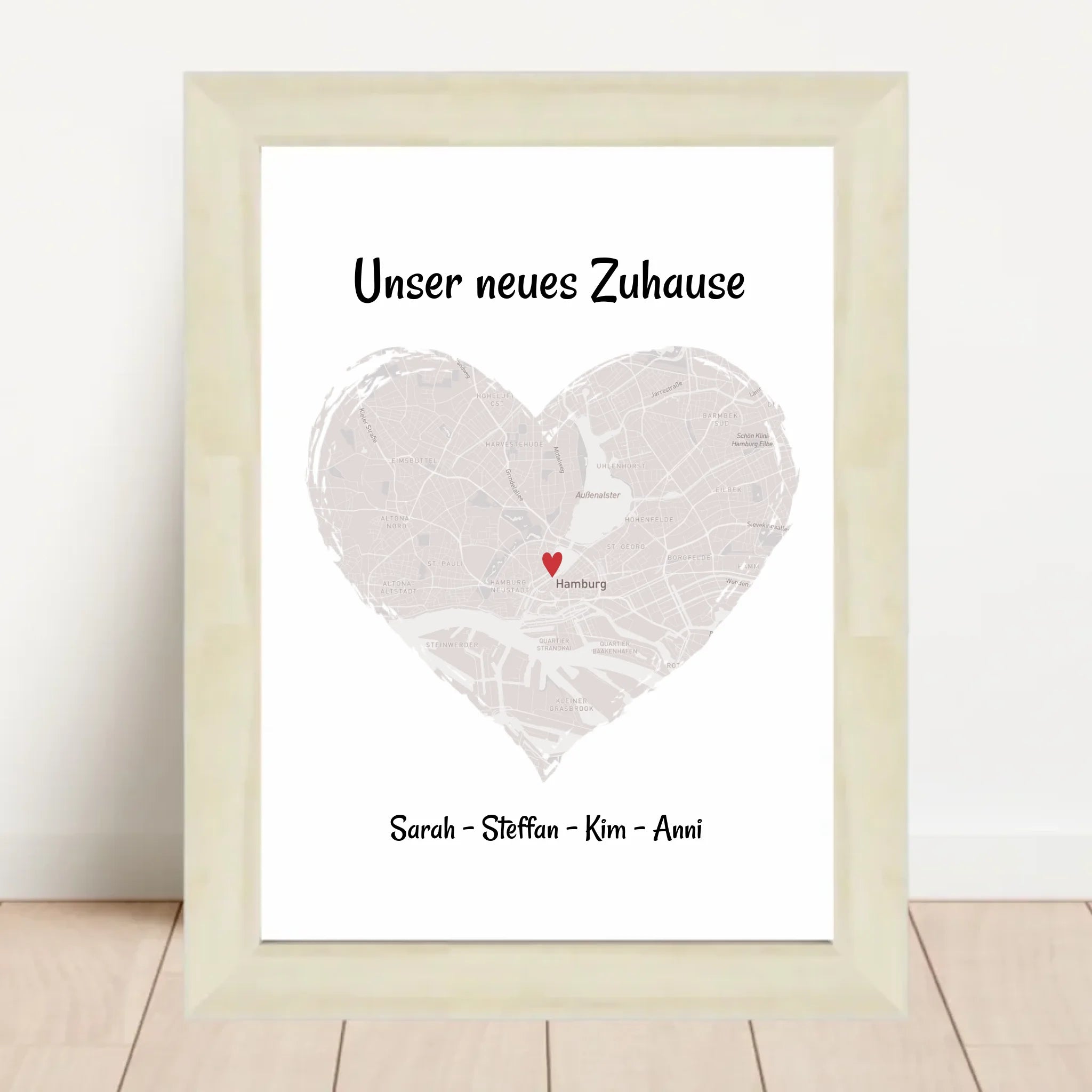 Familie Einzugsgeschenk Poster Stadtkarte personalisiert - Cantty