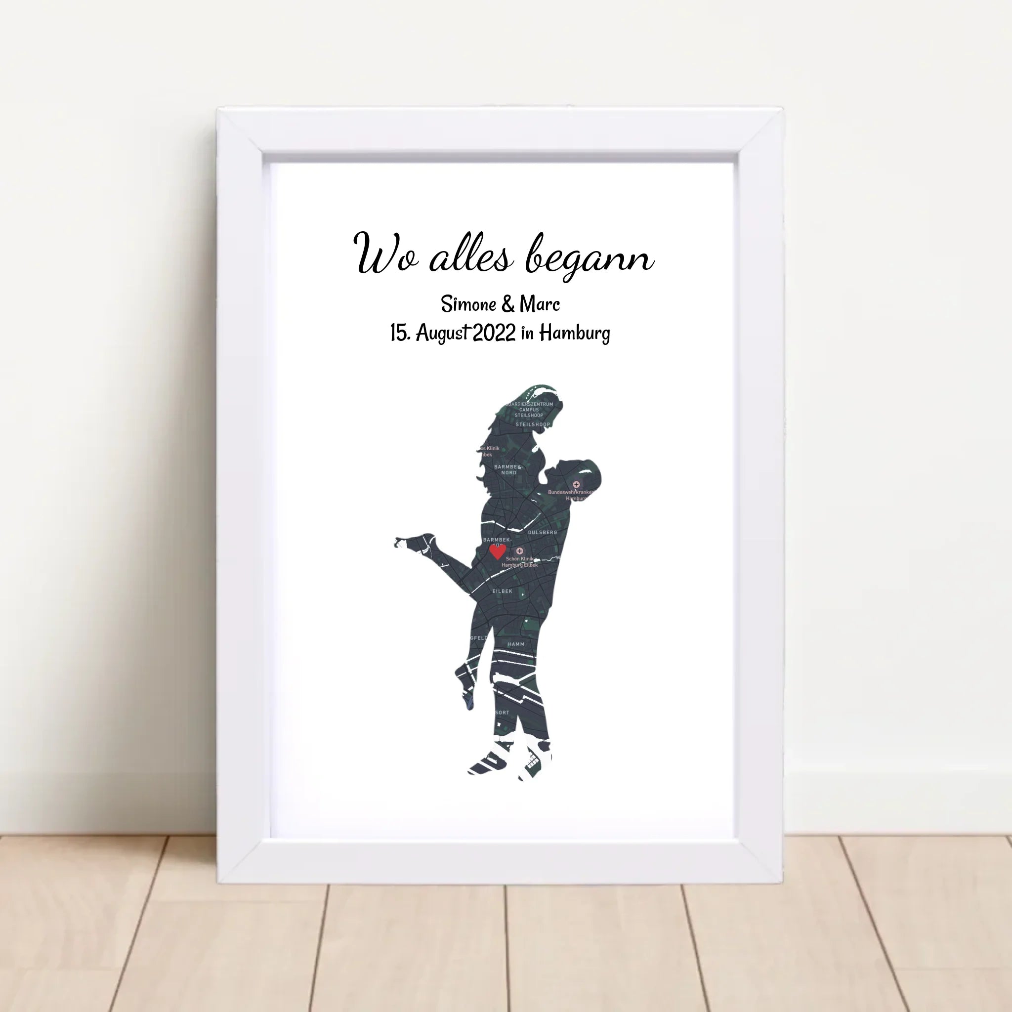 Jahrestag Straßenkarte Poster Geschenk Wo alles begann Koordinaten Bild personalisiert - Cantty