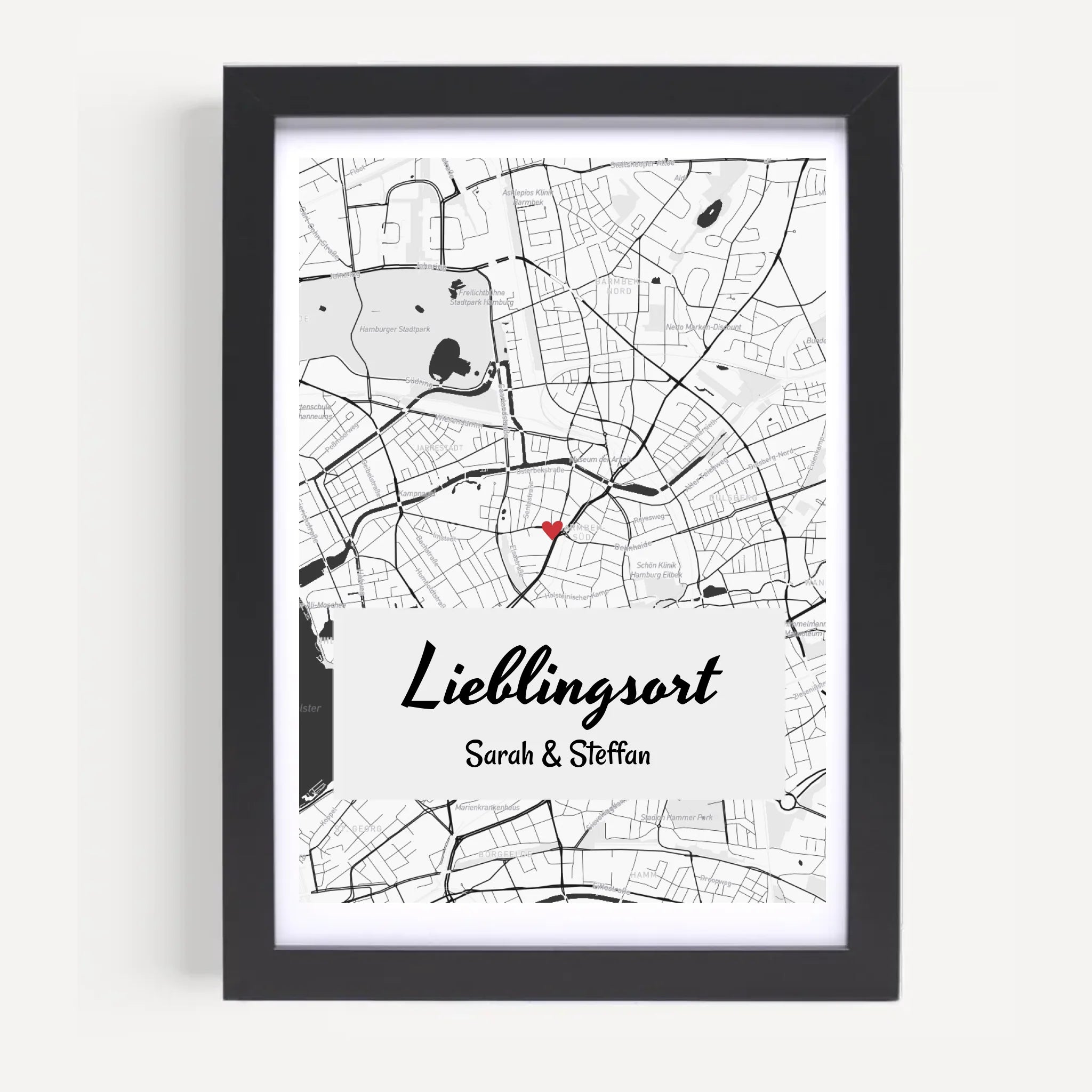 Lieblingsort Stadtkarte Koordinaten Poster Geschenk personalisiert - Cantty