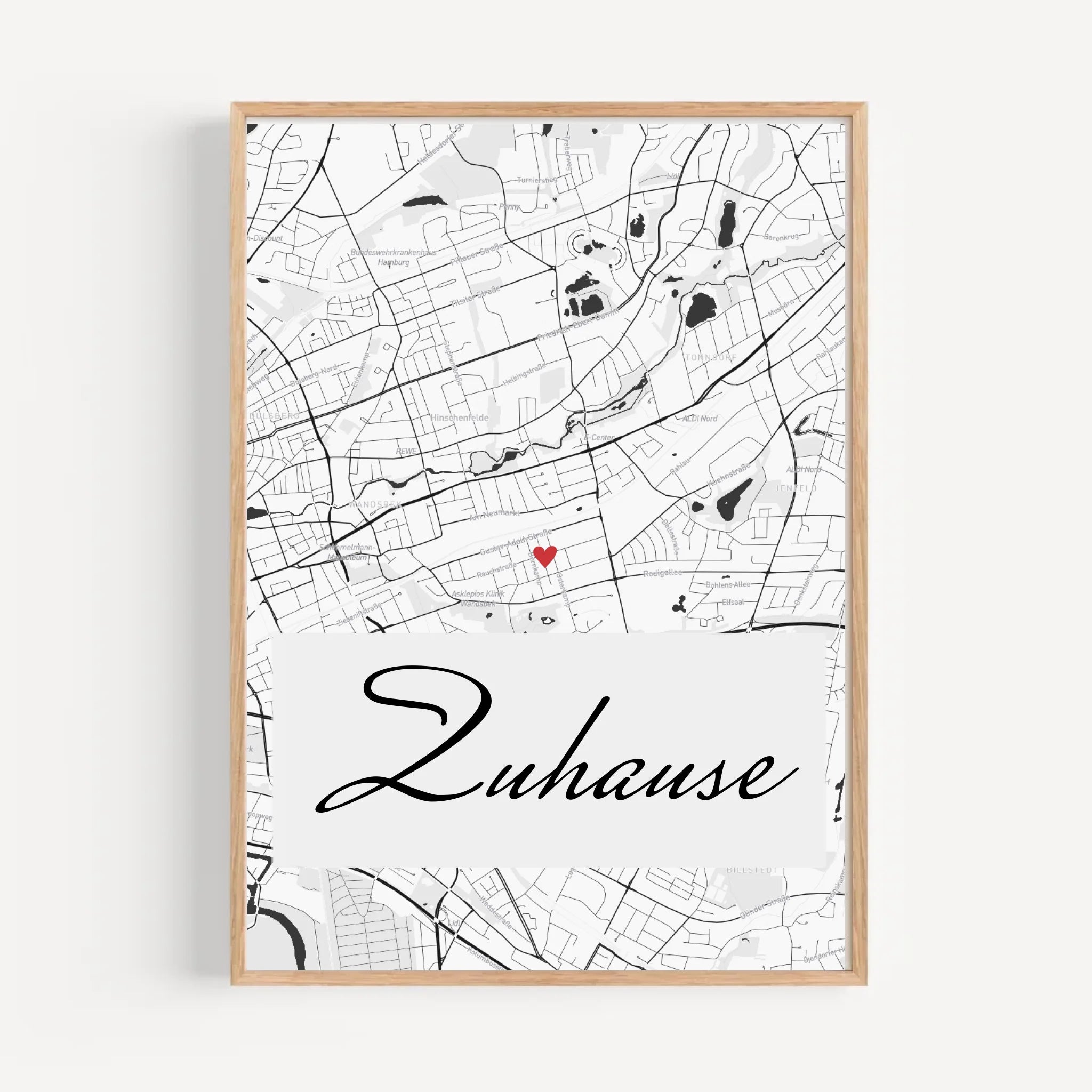 Zuhause Stadtkarte Koordinaten Poster Geschenk personalisiert - Cantty