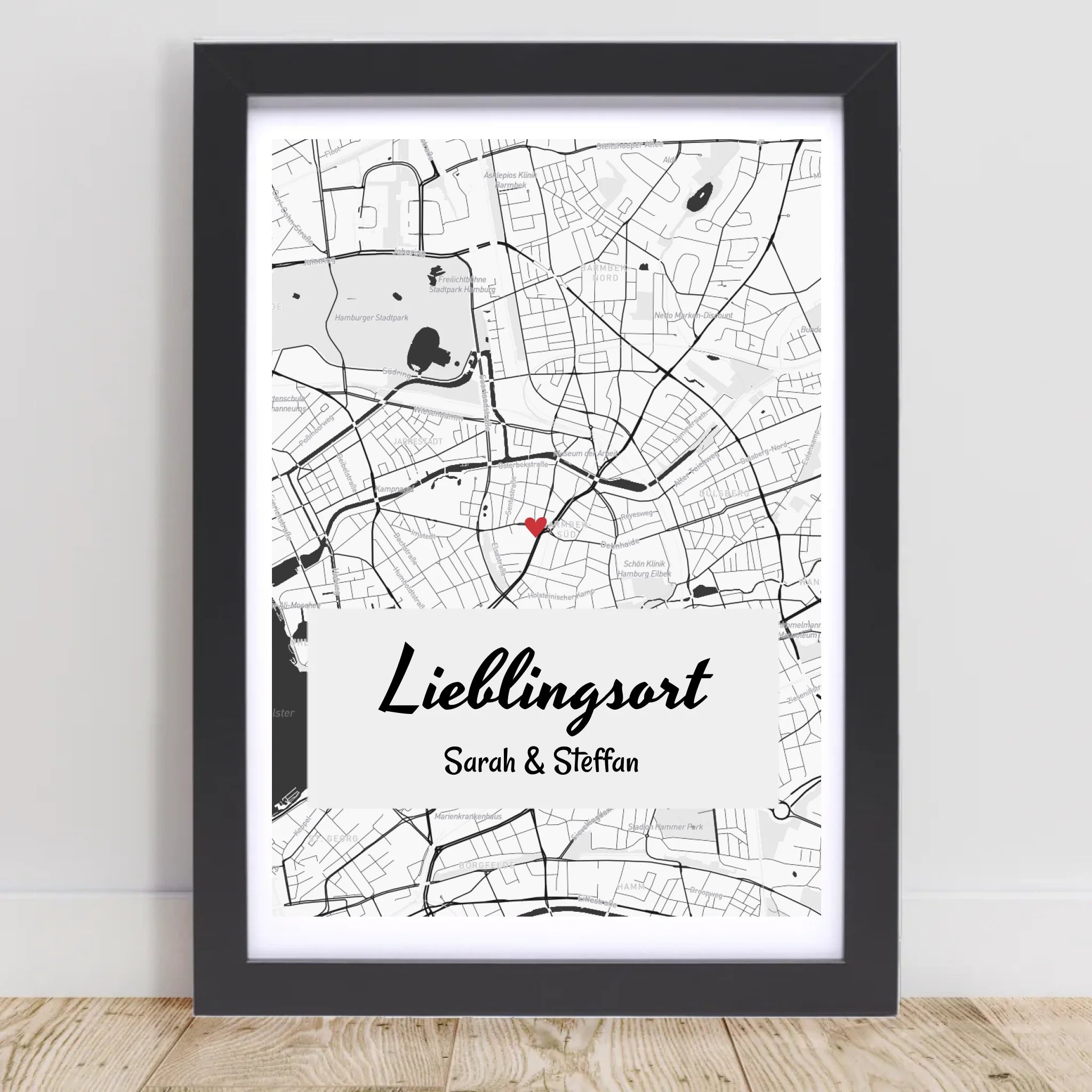 Lieblingsort Stadtkarte Koordinaten Poster Geschenk personalisiert - Cantty