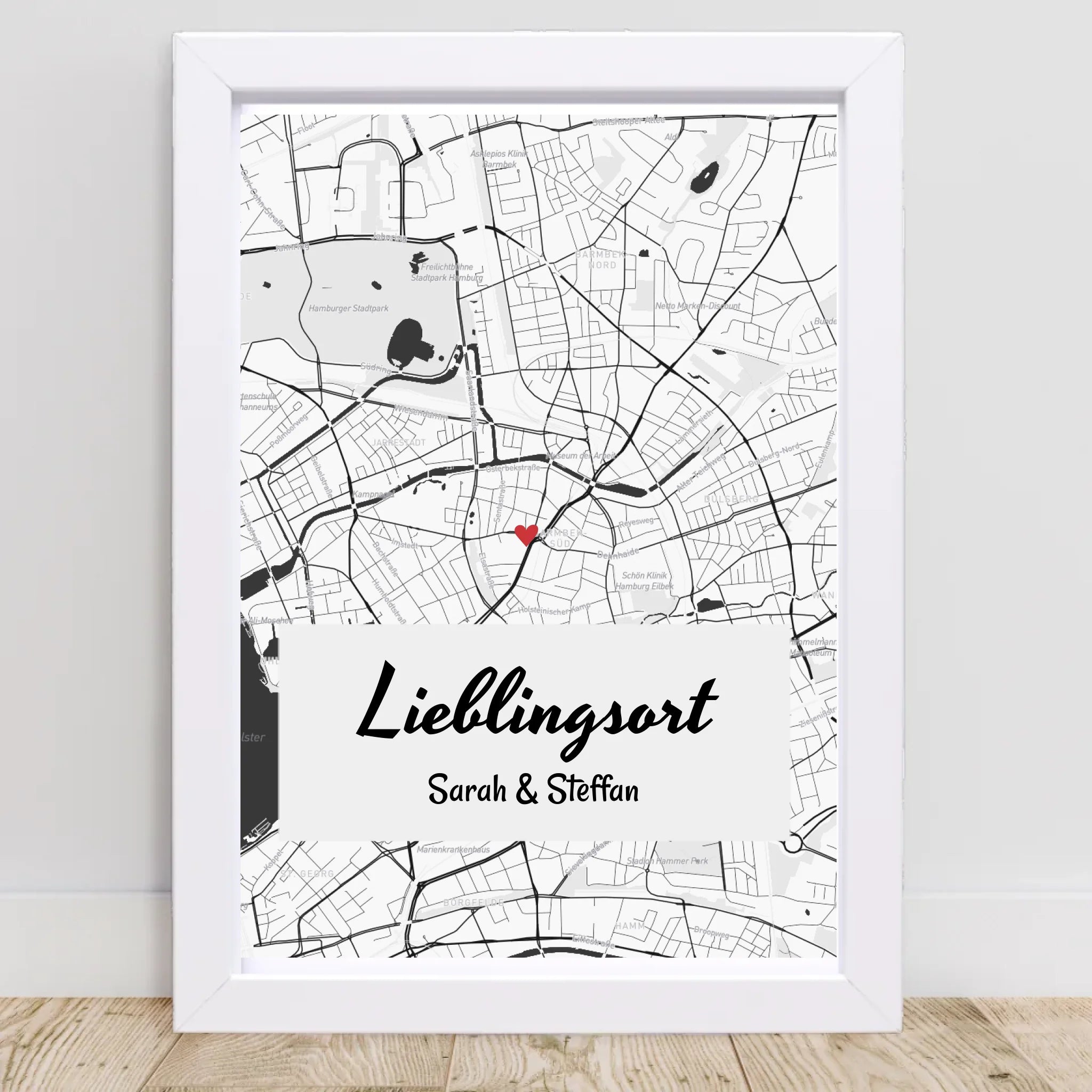 Lieblingsort Stadtkarte Koordinaten Poster Geschenk personalisiert - Cantty