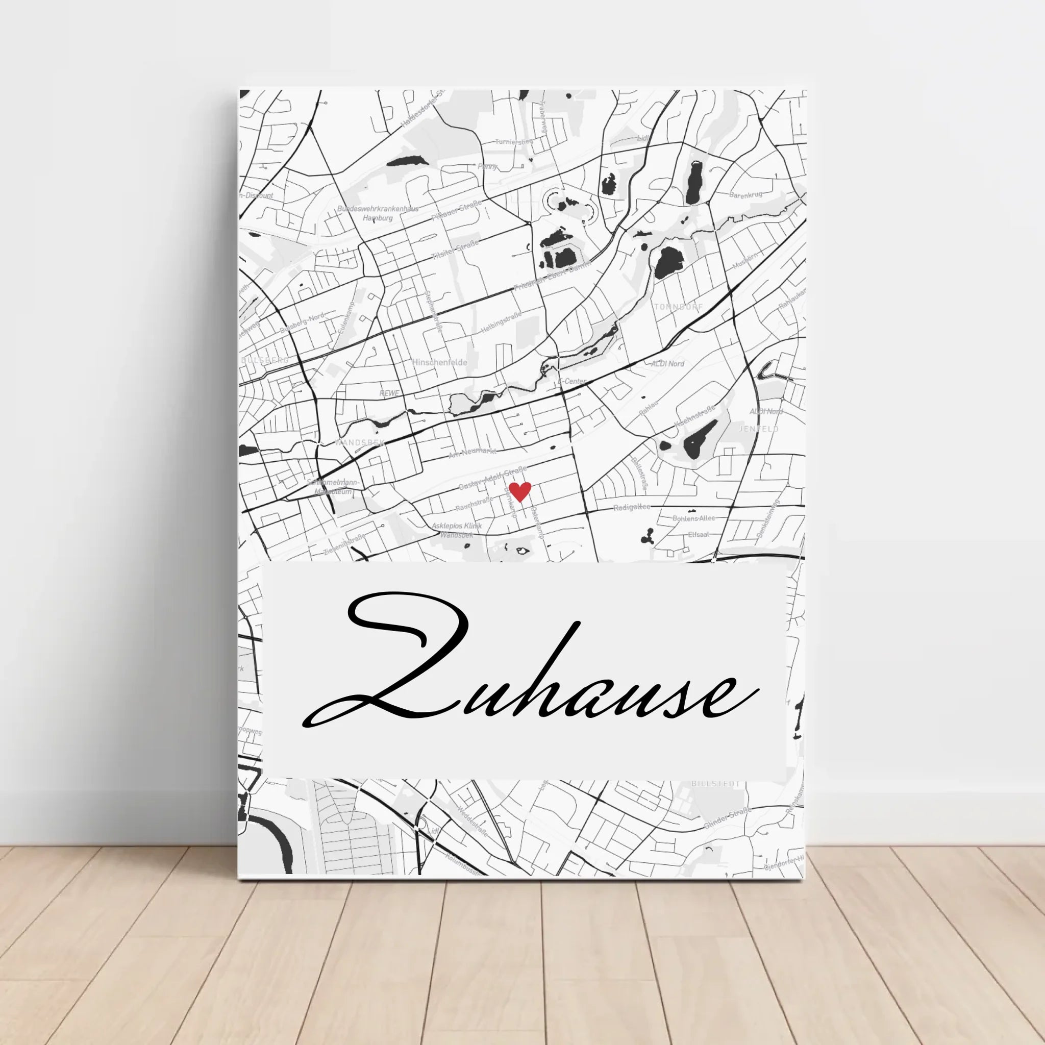 Zuhause Stadtkarte Koordinaten Poster Geschenk personalisiert - Cantty