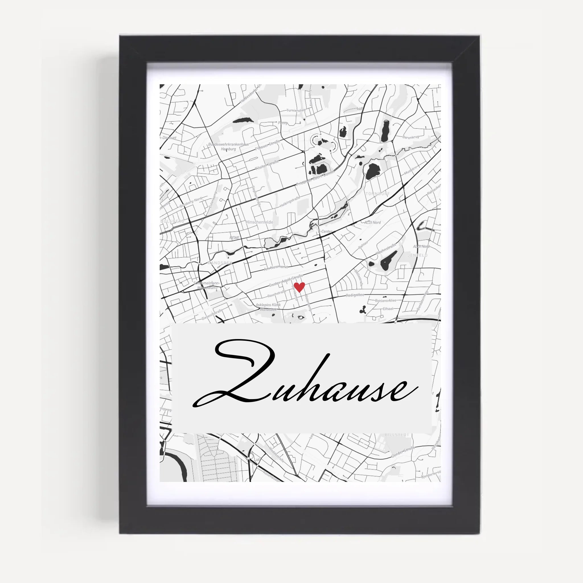 Zuhause Stadtkarte Koordinaten Poster Geschenk personalisiert - Cantty