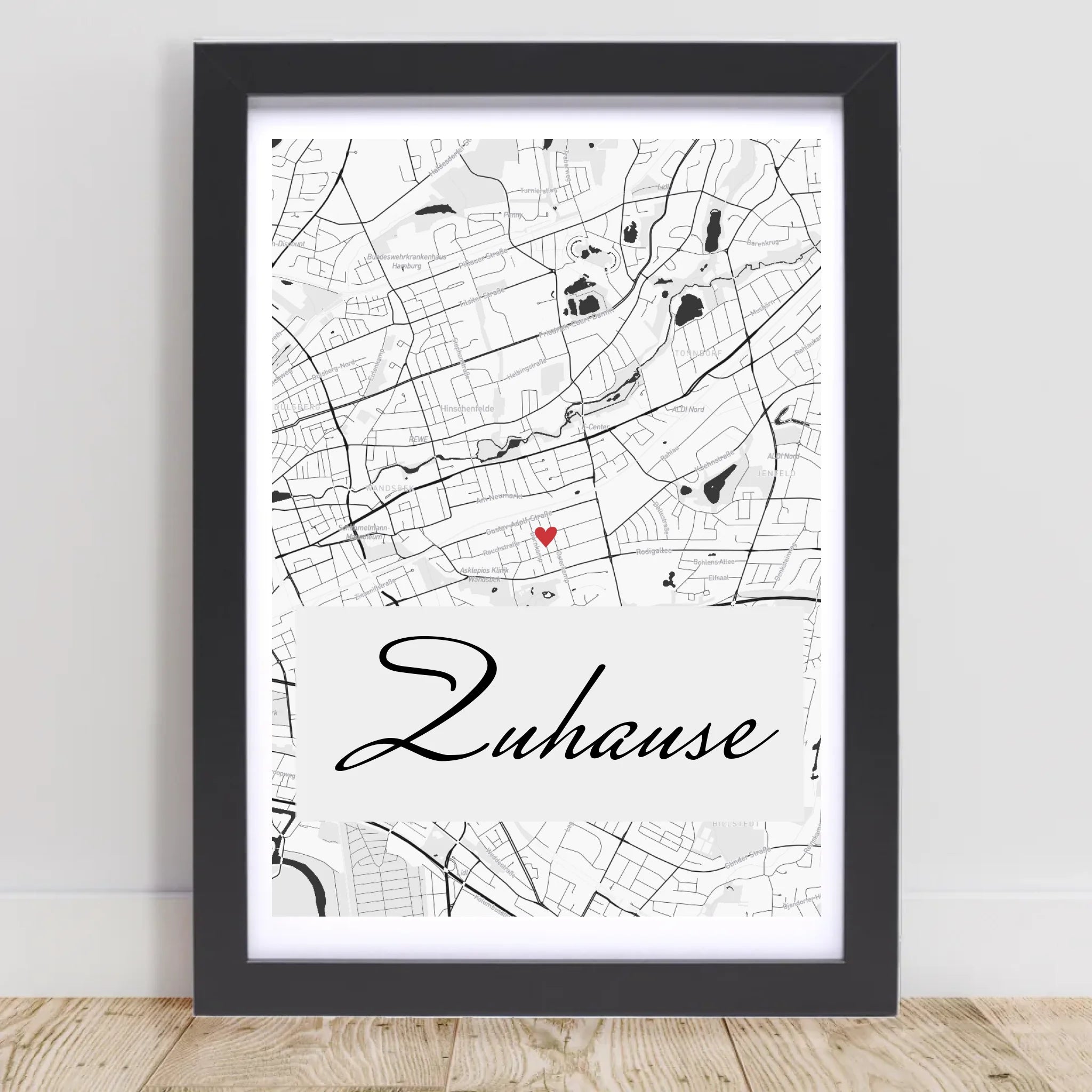 Zuhause Stadtkarte Koordinaten Poster Geschenk personalisiert - Cantty