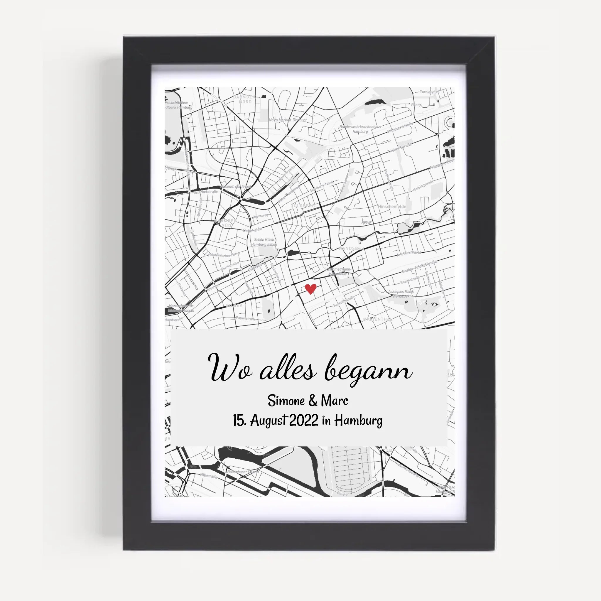 Jahrestag Geschenk für Sie und Ihn Wo alles begann Stadtkarte Koordinatenposter personalisiert - Cantty