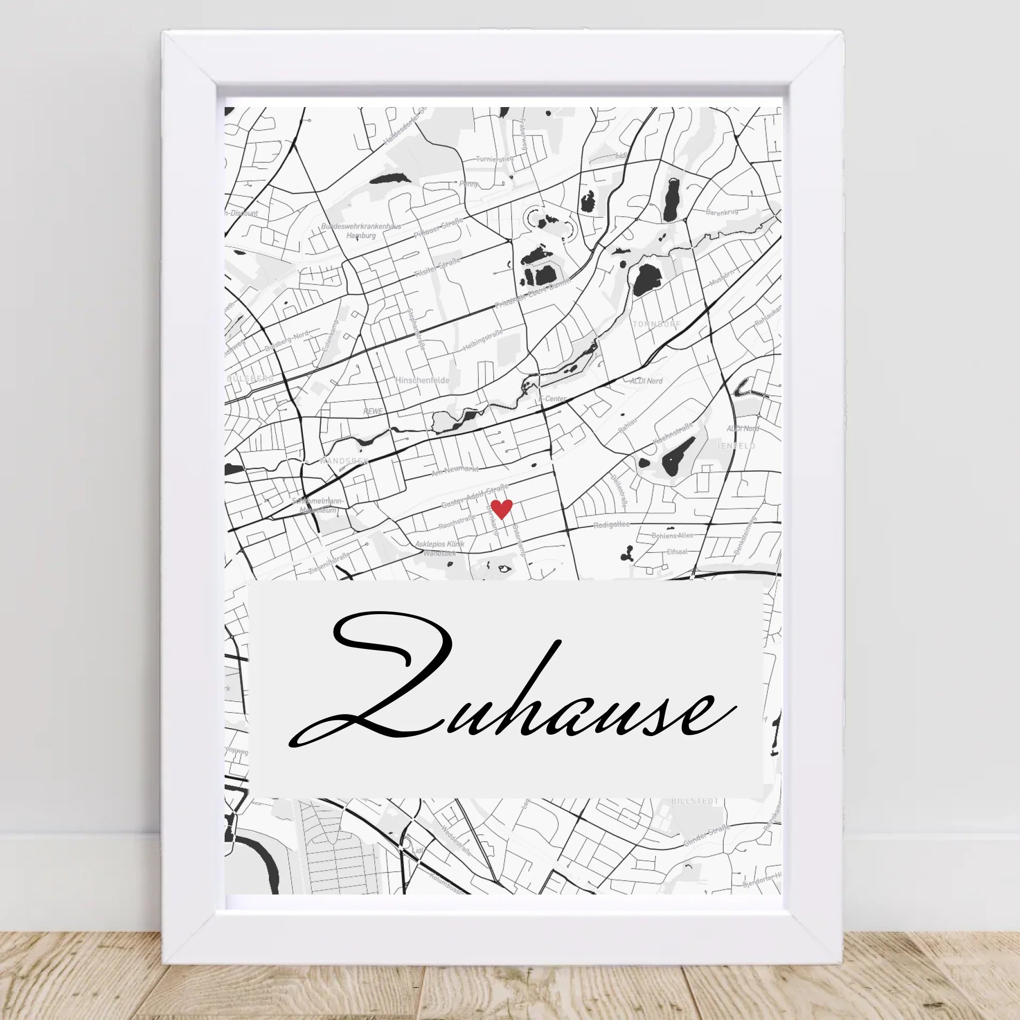 Zuhause Stadtkarte Koordinaten Poster Geschenk personalisiert - Cantty