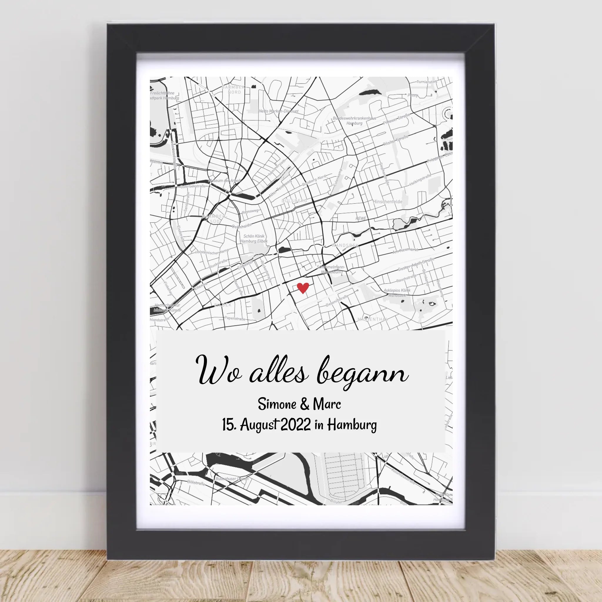 Jahrestag Geschenk für Sie und Ihn Wo alles begann Stadtkarte Koordinatenposter personalisiert - Cantty