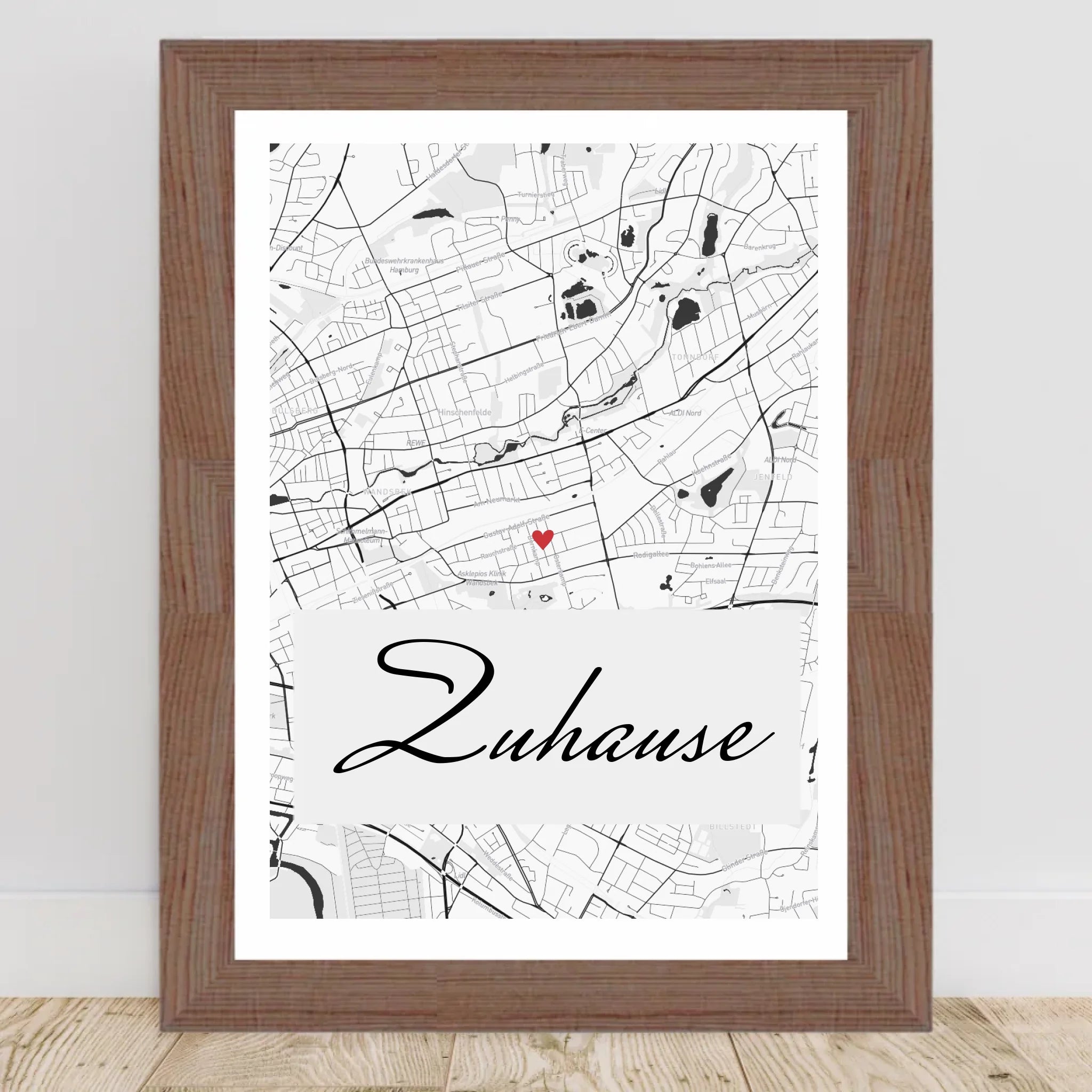 Zuhause Stadtkarte Koordinaten Poster Geschenk personalisiert - Cantty