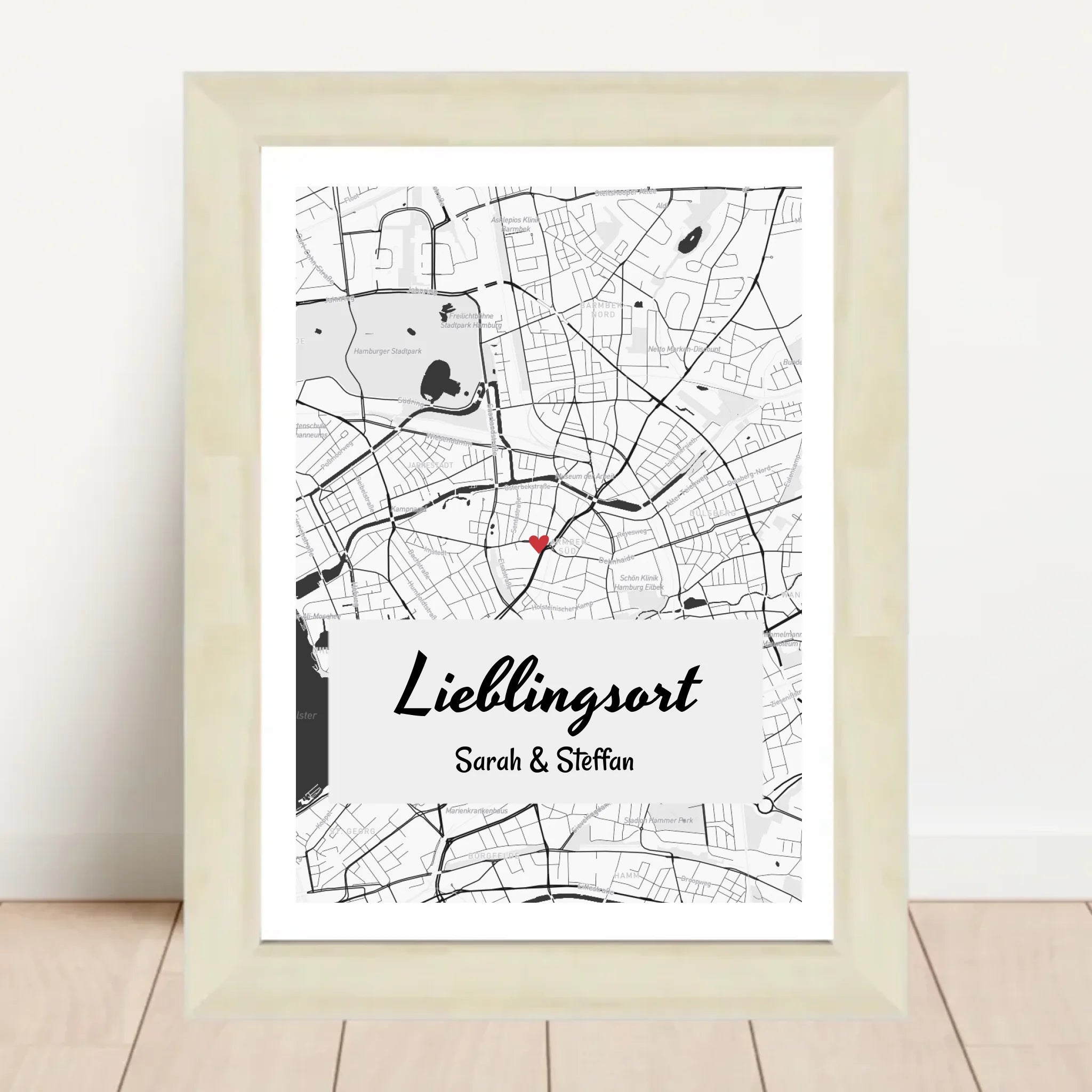 Lieblingsort Stadtkarte Koordinaten Poster Geschenk personalisiert - Cantty