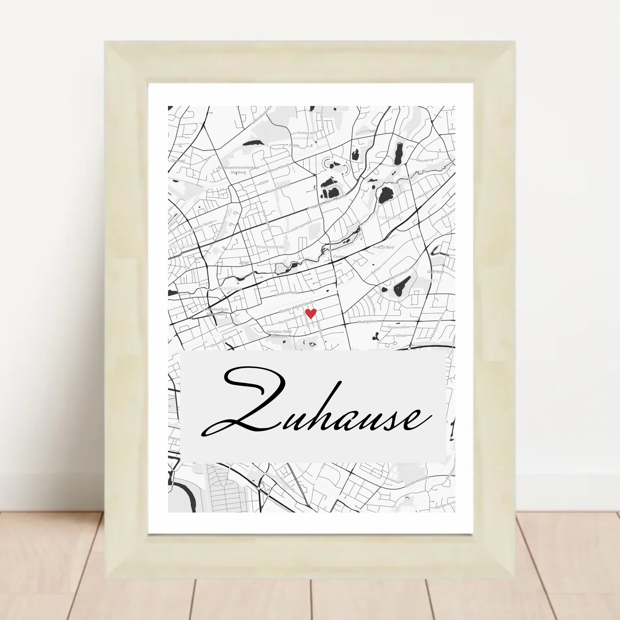 Zuhause Stadtkarte Koordinaten Poster Geschenk personalisiert - Cantty