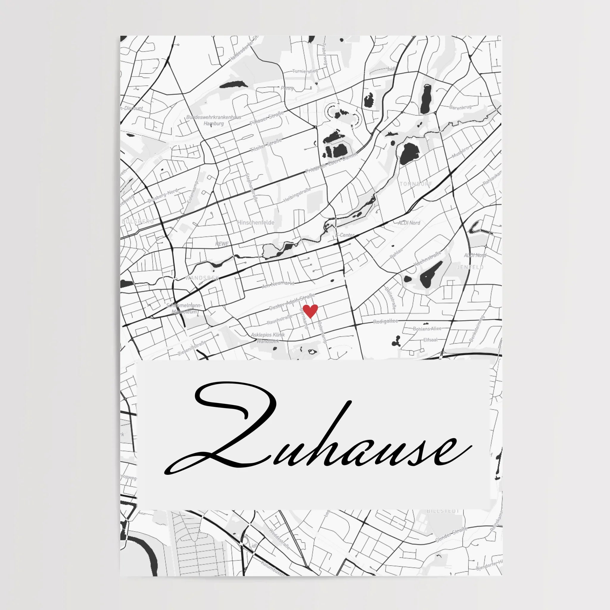 Zuhause Stadtkarte Koordinaten Poster Geschenk personalisiert - Cantty