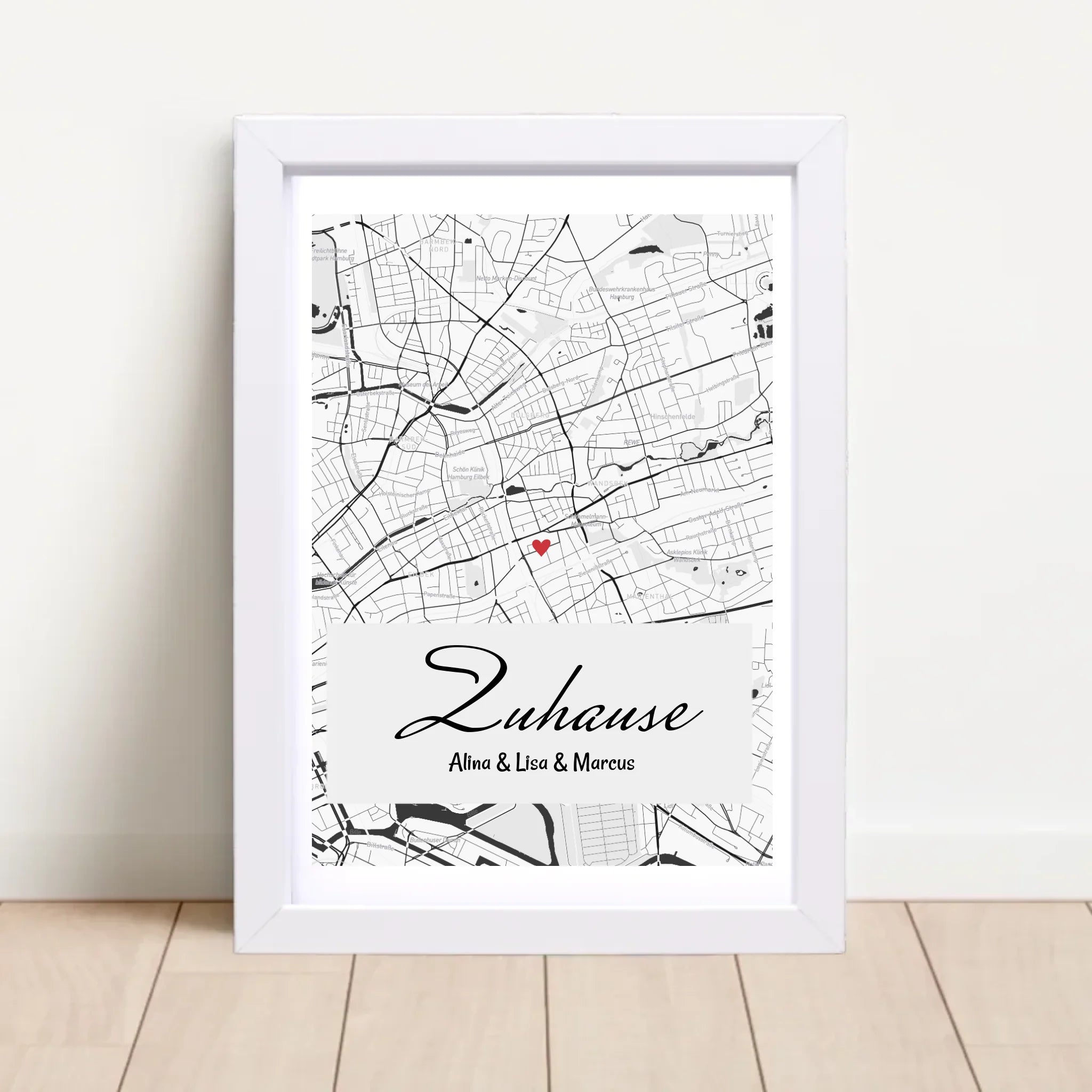 Koordinatenposter Geschenk zum Einzug - Gastgeschenk Wohnungseinwweihung Stadtkarte personalisiert - Cantty