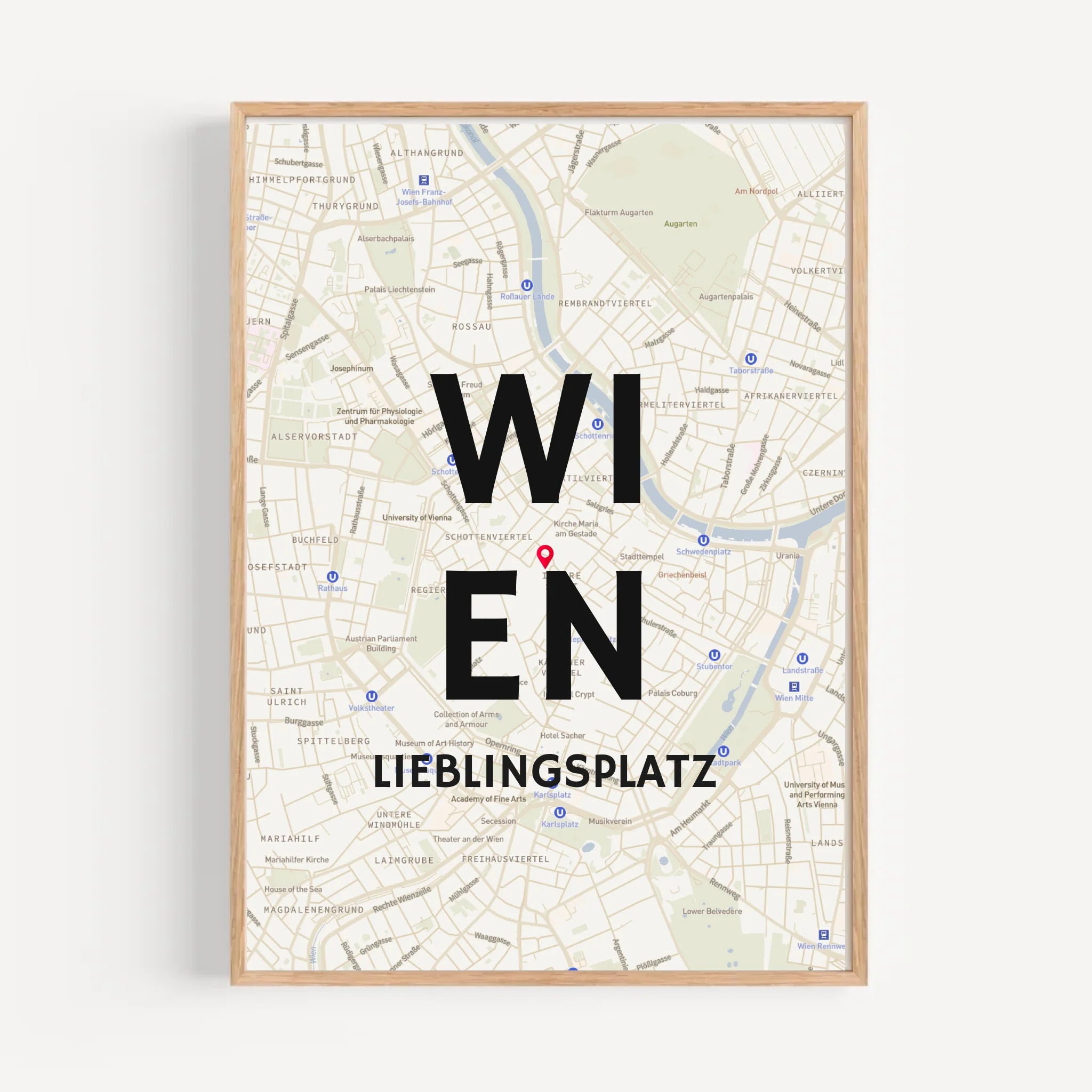 Personalisiertes Lieblingsplatz Stadtkarte Poster - Cantty