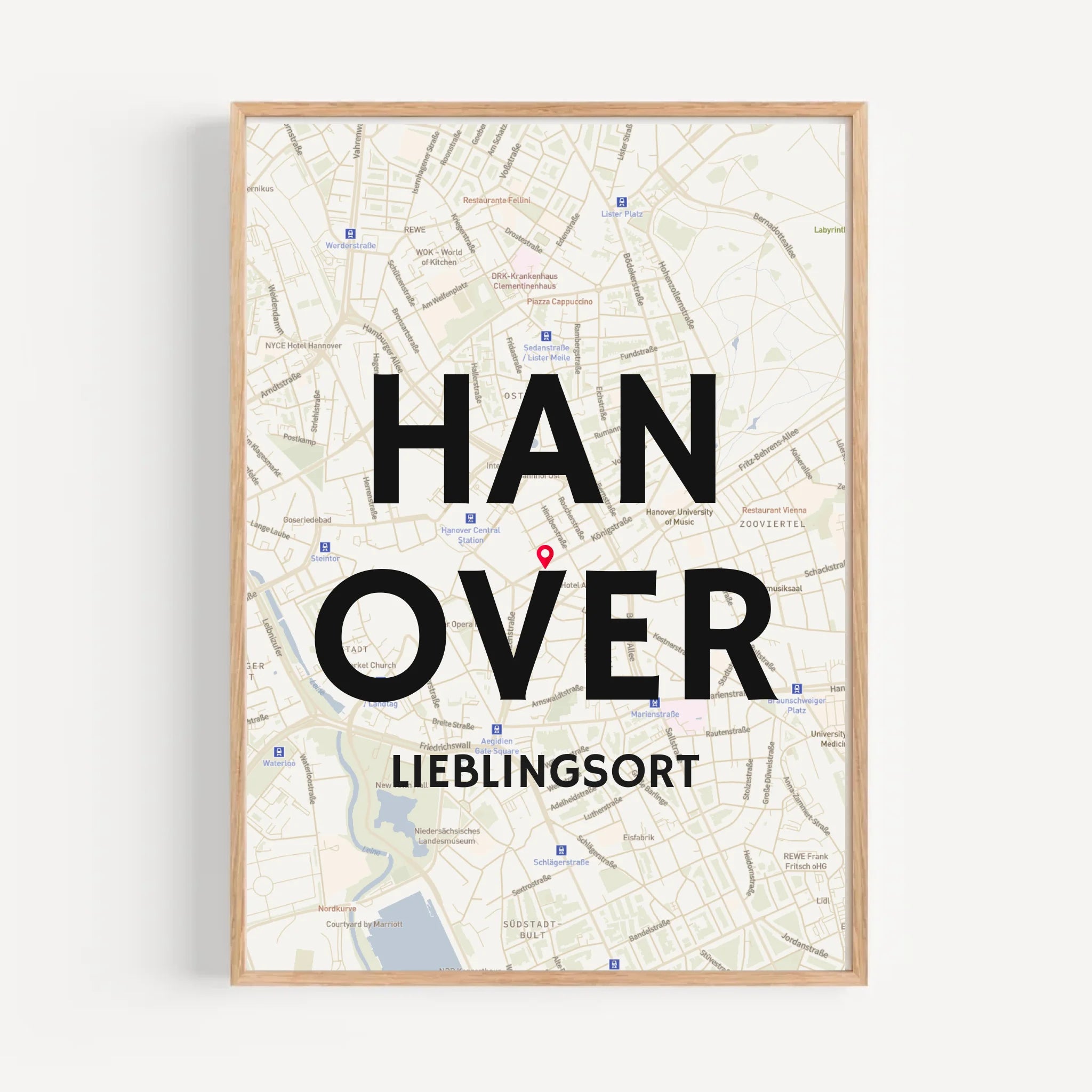 Lieblingsort Stadtkarte Poster mit Koordinaten personalisiert - Cantty