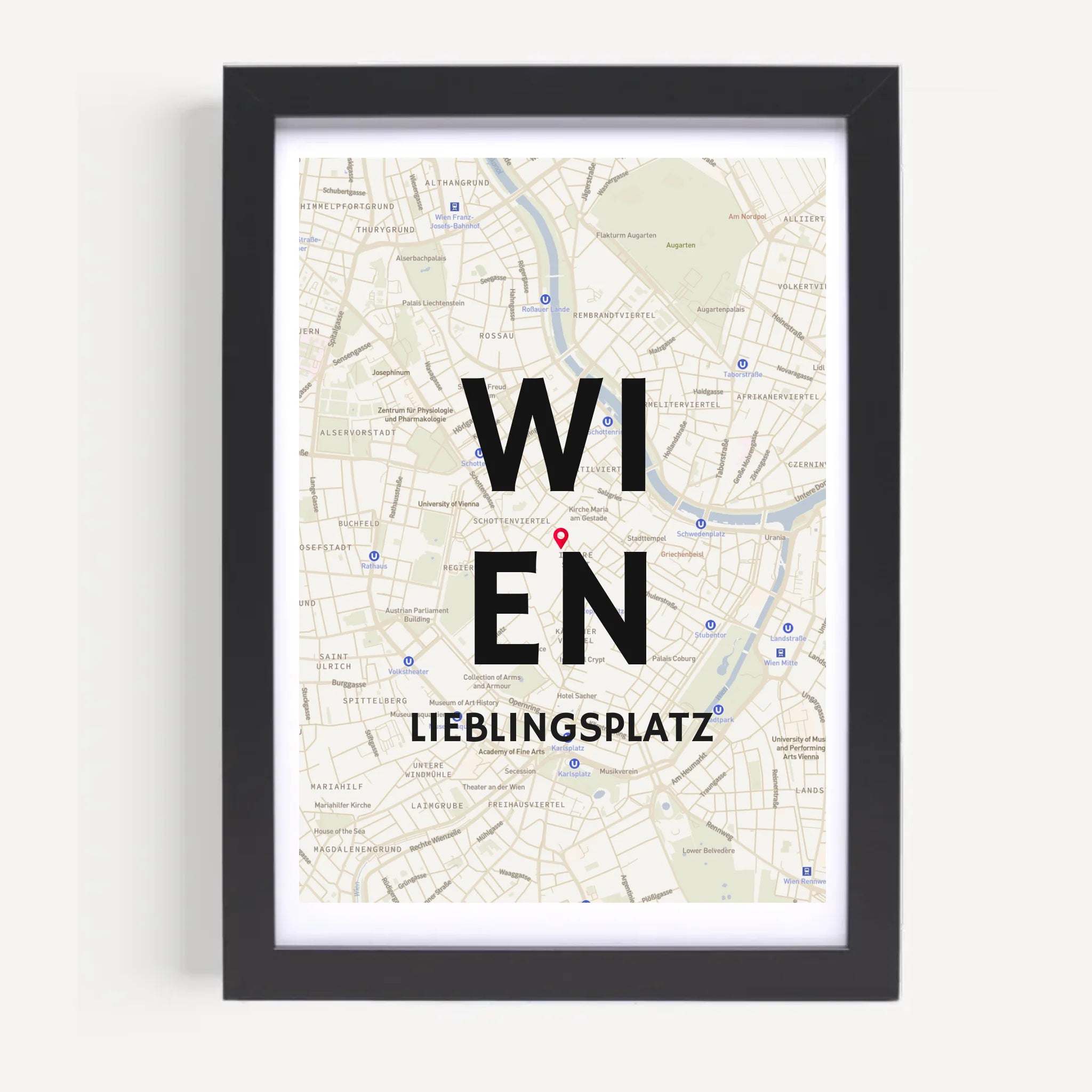 Personalisiertes Lieblingsplatz Stadtkarte Poster - Cantty