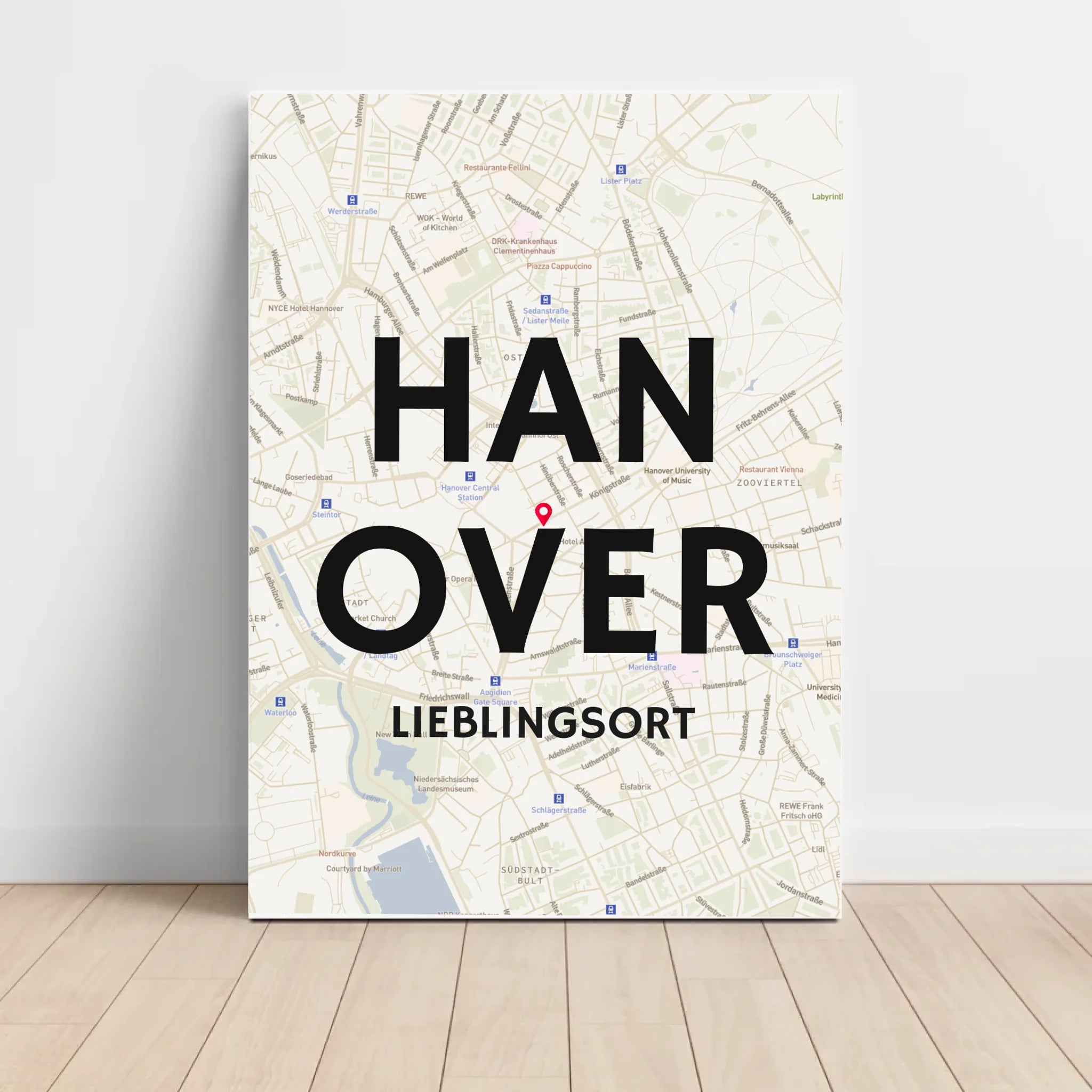 Lieblingsort Stadtkarte Poster mit Koordinaten personalisiert - Cantty