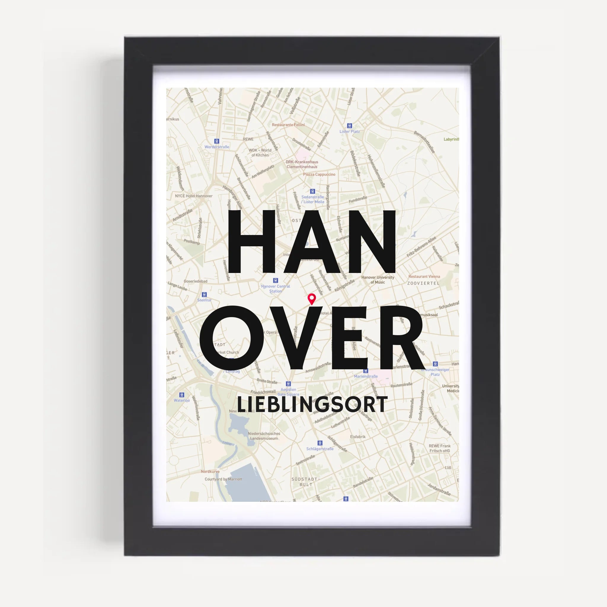 Lieblingsort Stadtkarte Poster mit Koordinaten personalisiert - Cantty