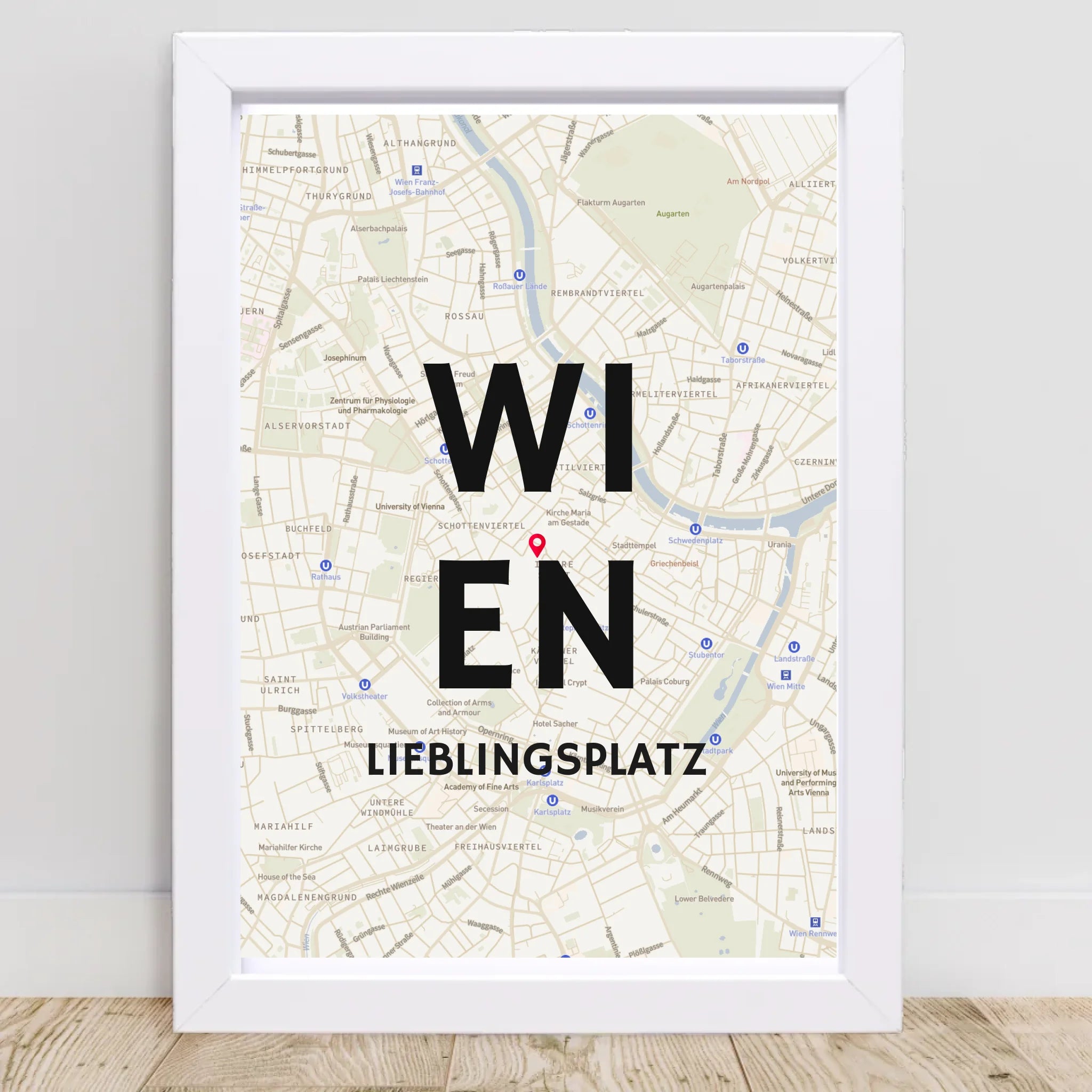 Personalisiertes Lieblingsplatz Stadtkarte Poster - Cantty