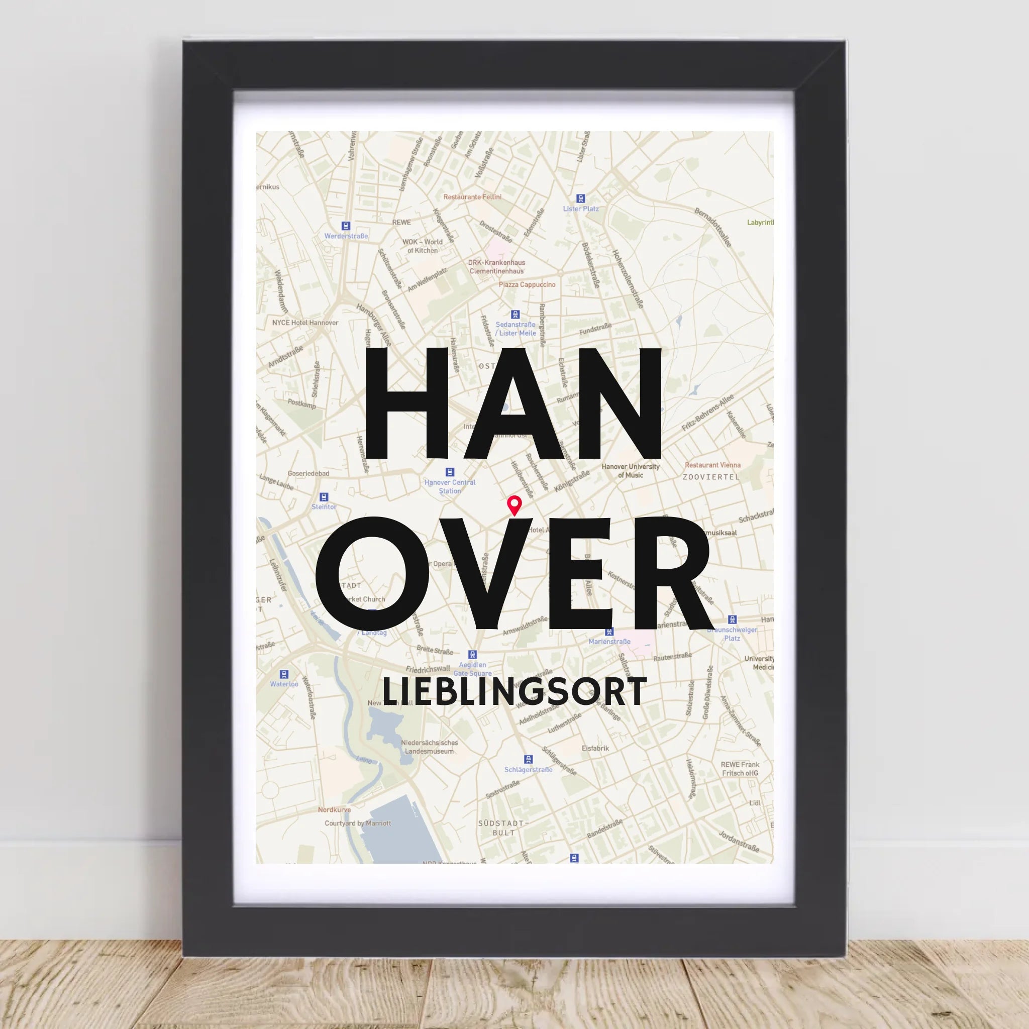 Lieblingsort Stadtkarte Poster mit Koordinaten personalisiert - Cantty