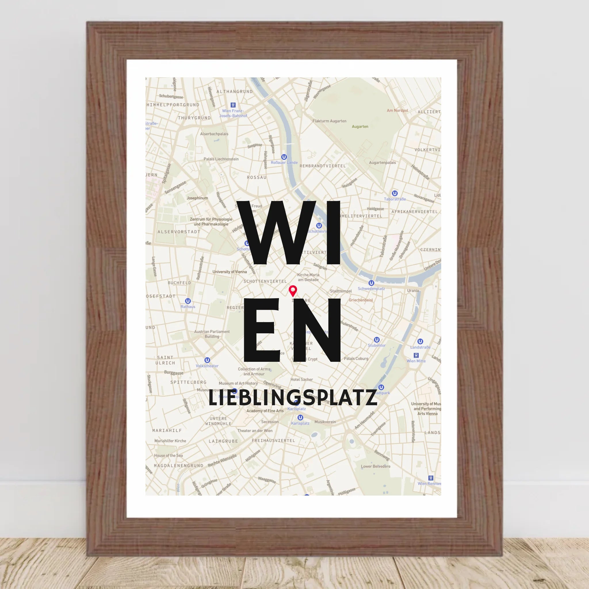 Personalisiertes Lieblingsplatz Stadtkarte Poster - Cantty