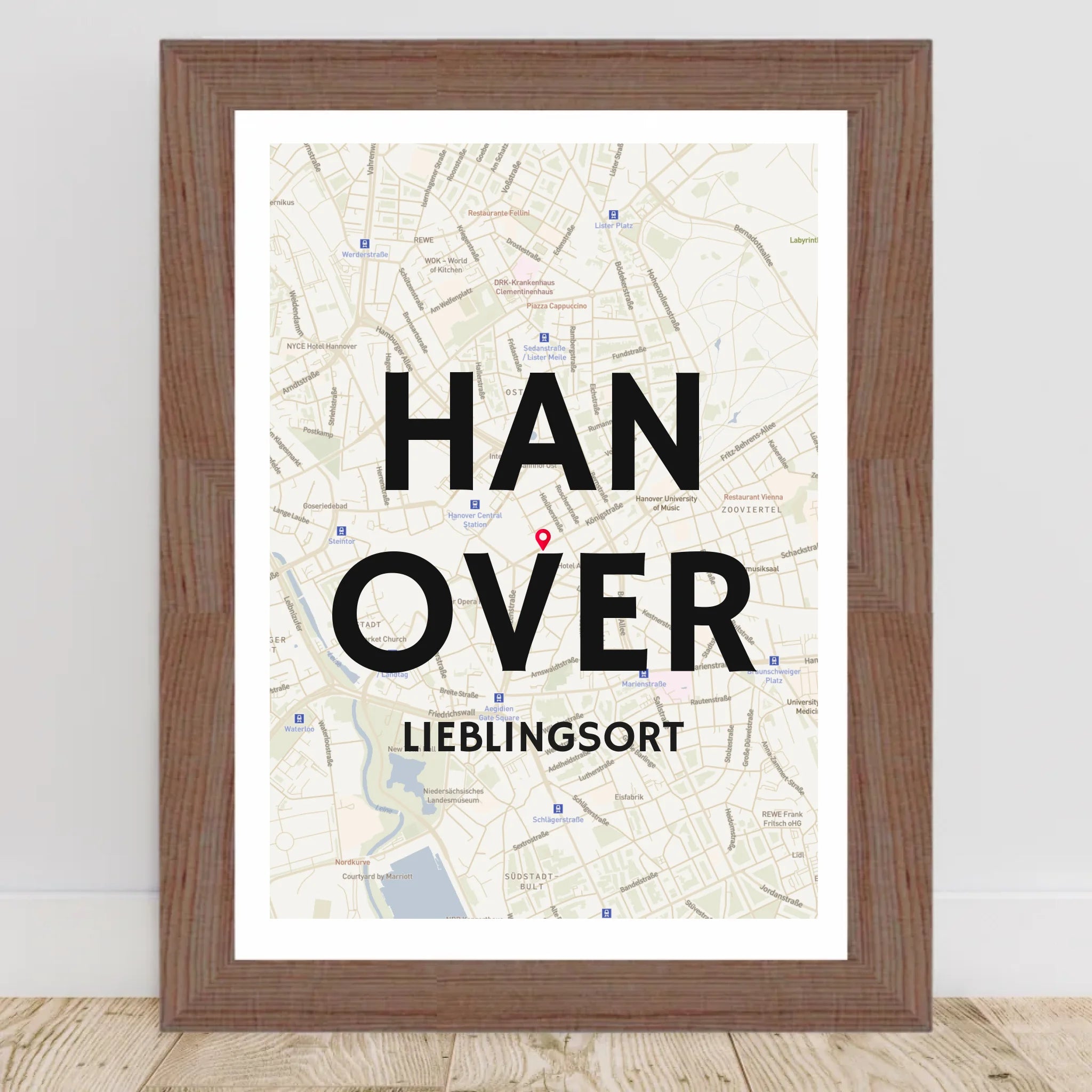 Lieblingsort Stadtkarte Poster mit Koordinaten personalisiert - Cantty