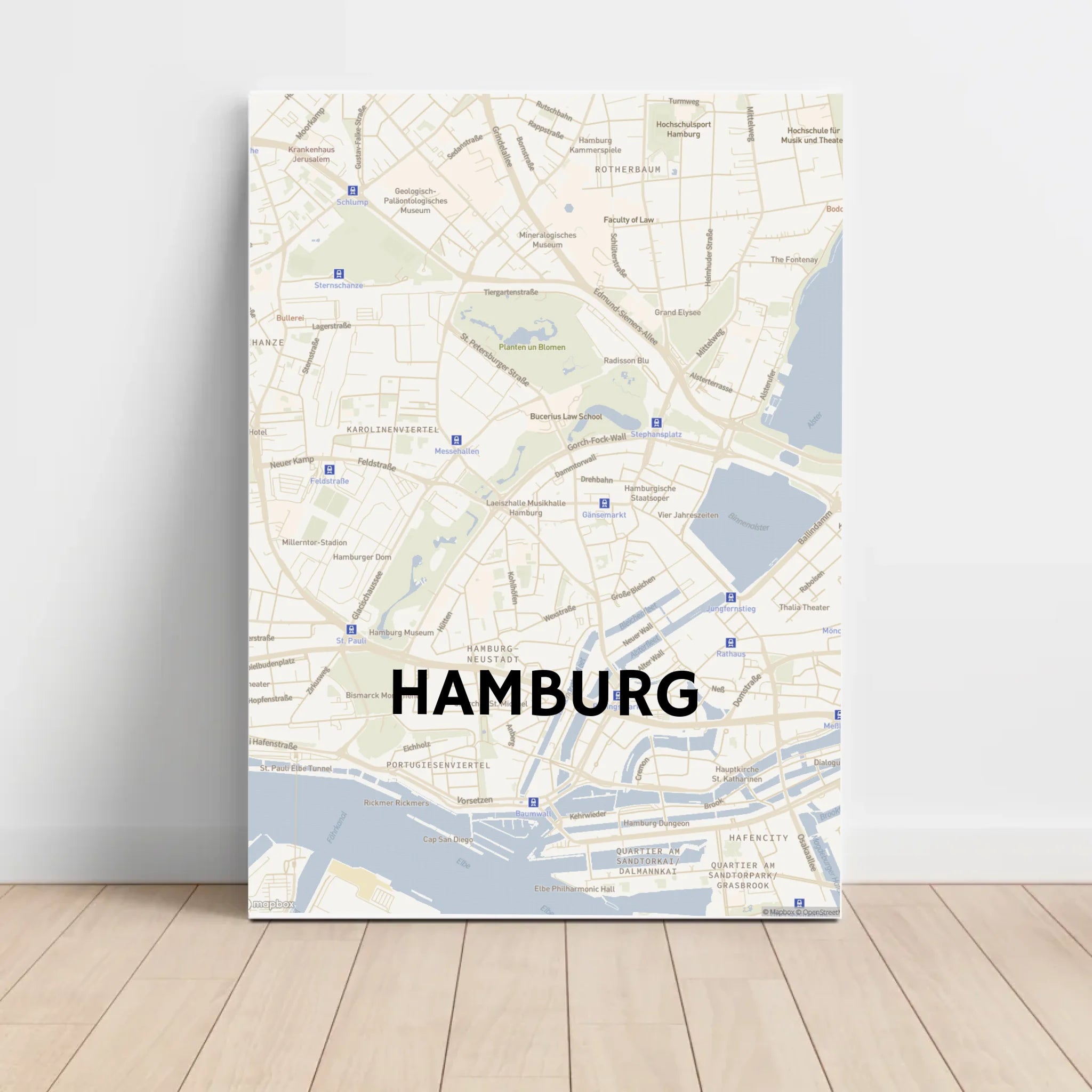 Stadt Stadtkarte mit Koordinaten Poster personalisiert - Cantty