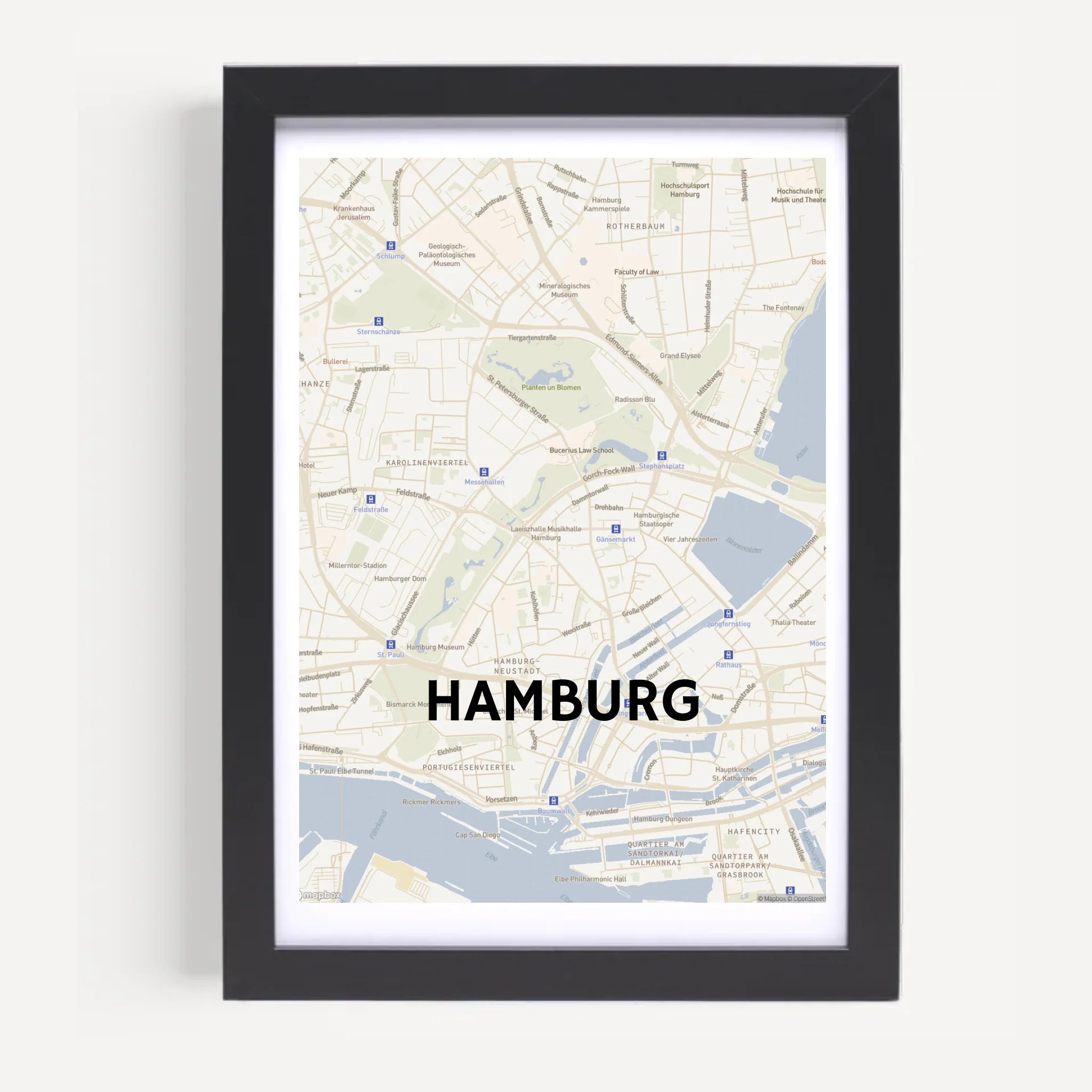 Stadt Stadtkarte mit Koordinaten Poster personalisiert - Cantty