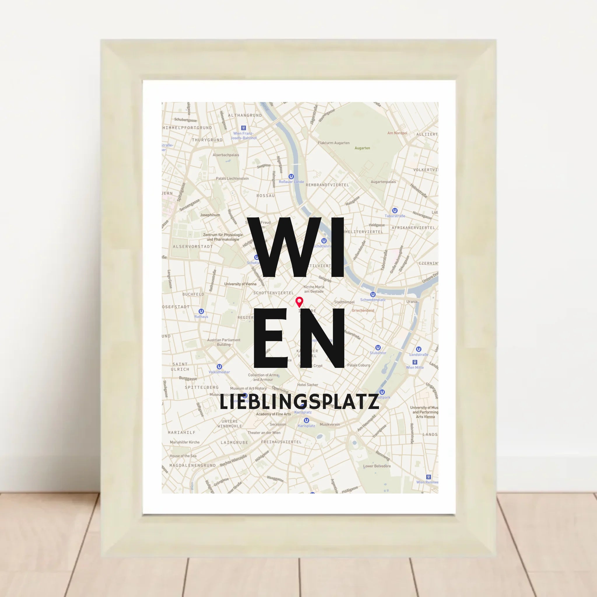 Personalisiertes Lieblingsplatz Stadtkarte Poster - Cantty