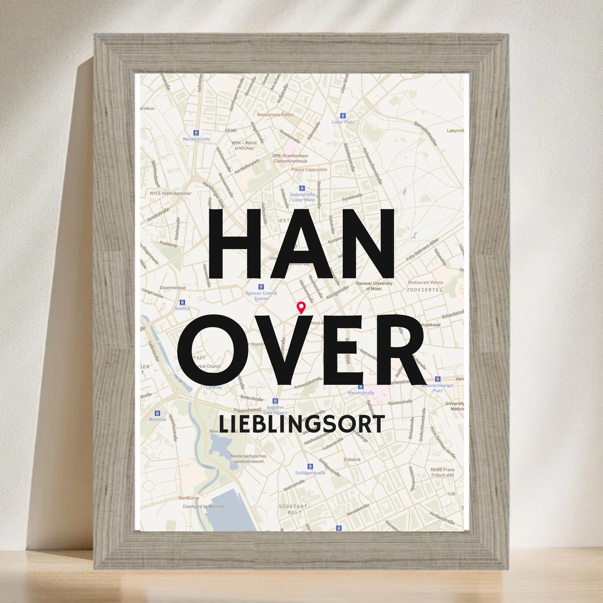 Lieblingsort Stadtkarte Poster mit Koordinaten personalisiert - Cantty