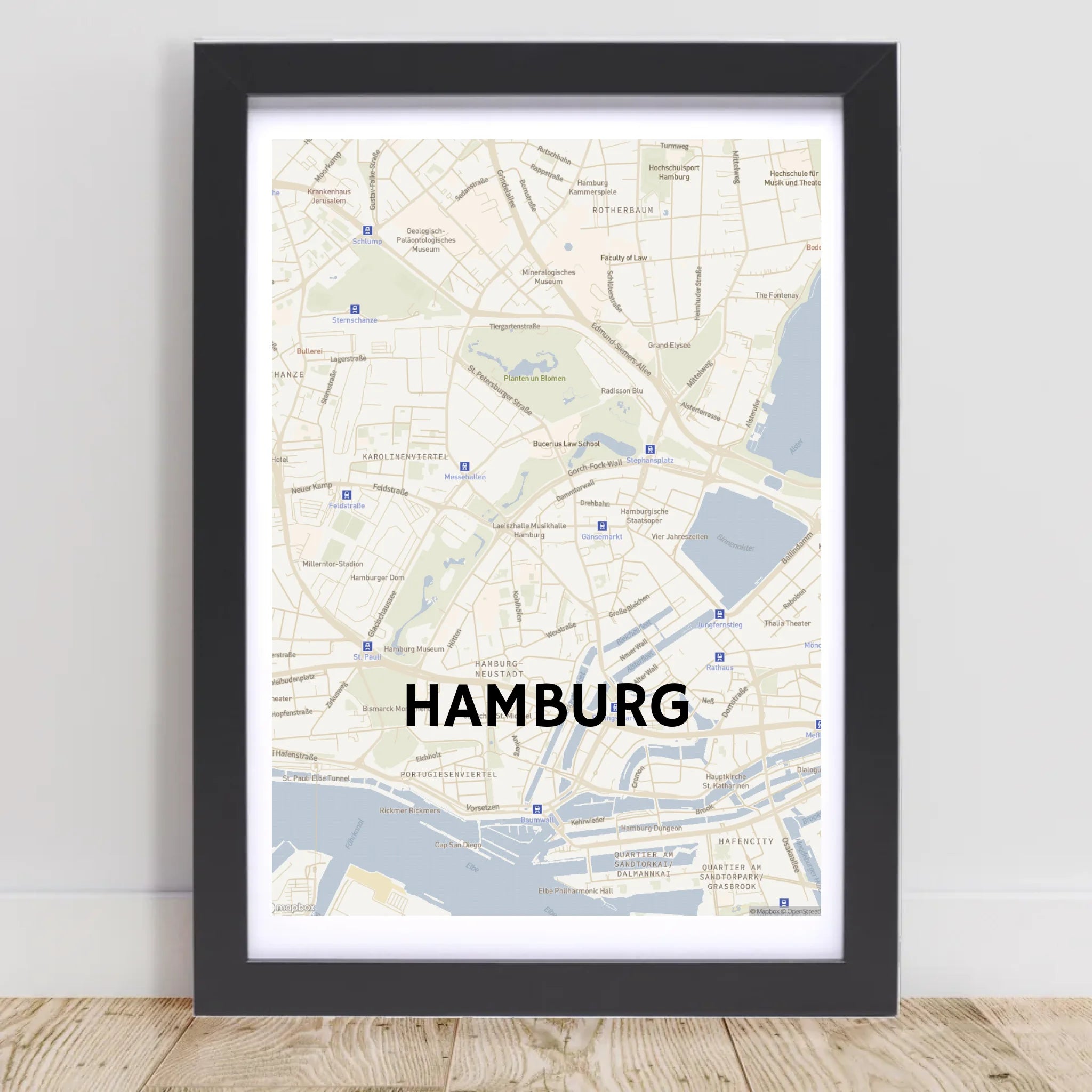 Stadt Stadtkarte mit Koordinaten Poster personalisiert - Cantty