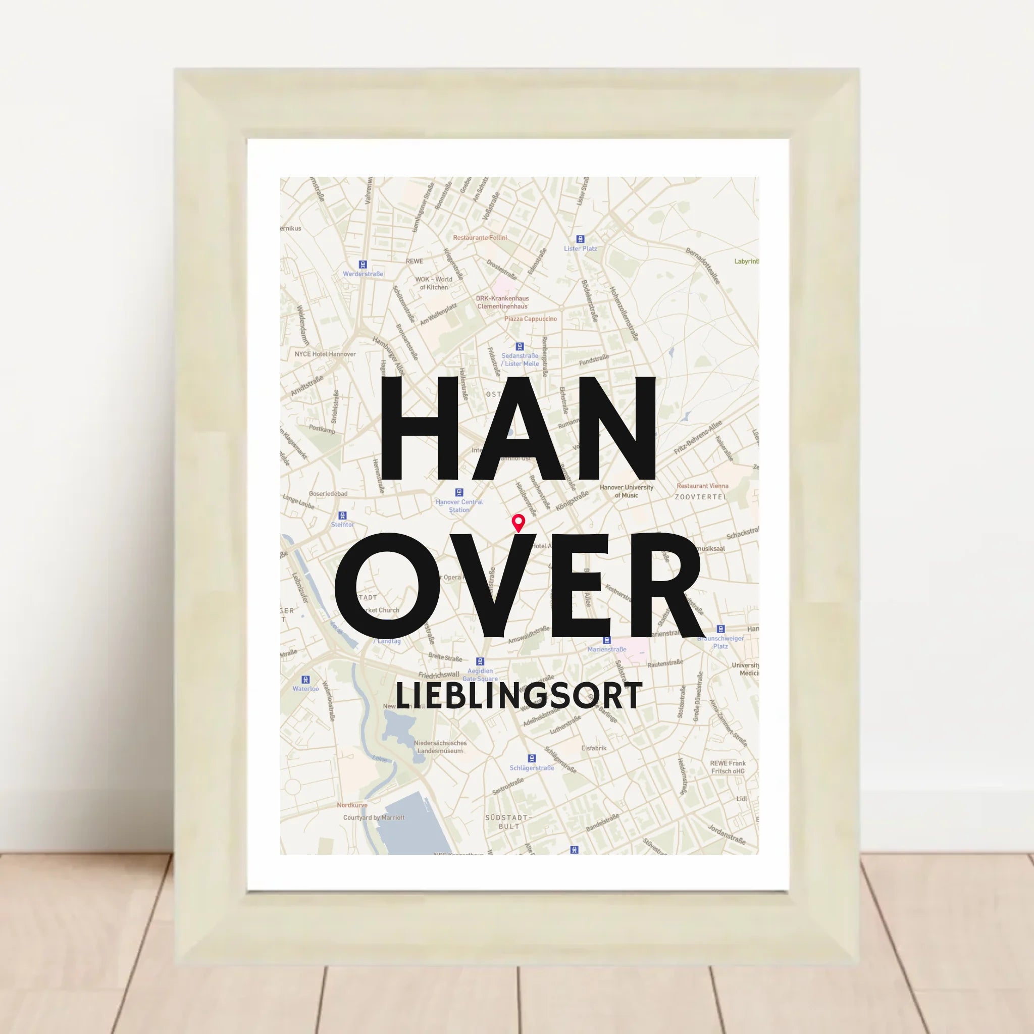 Lieblingsort Stadtkarte Poster mit Koordinaten personalisiert - Cantty