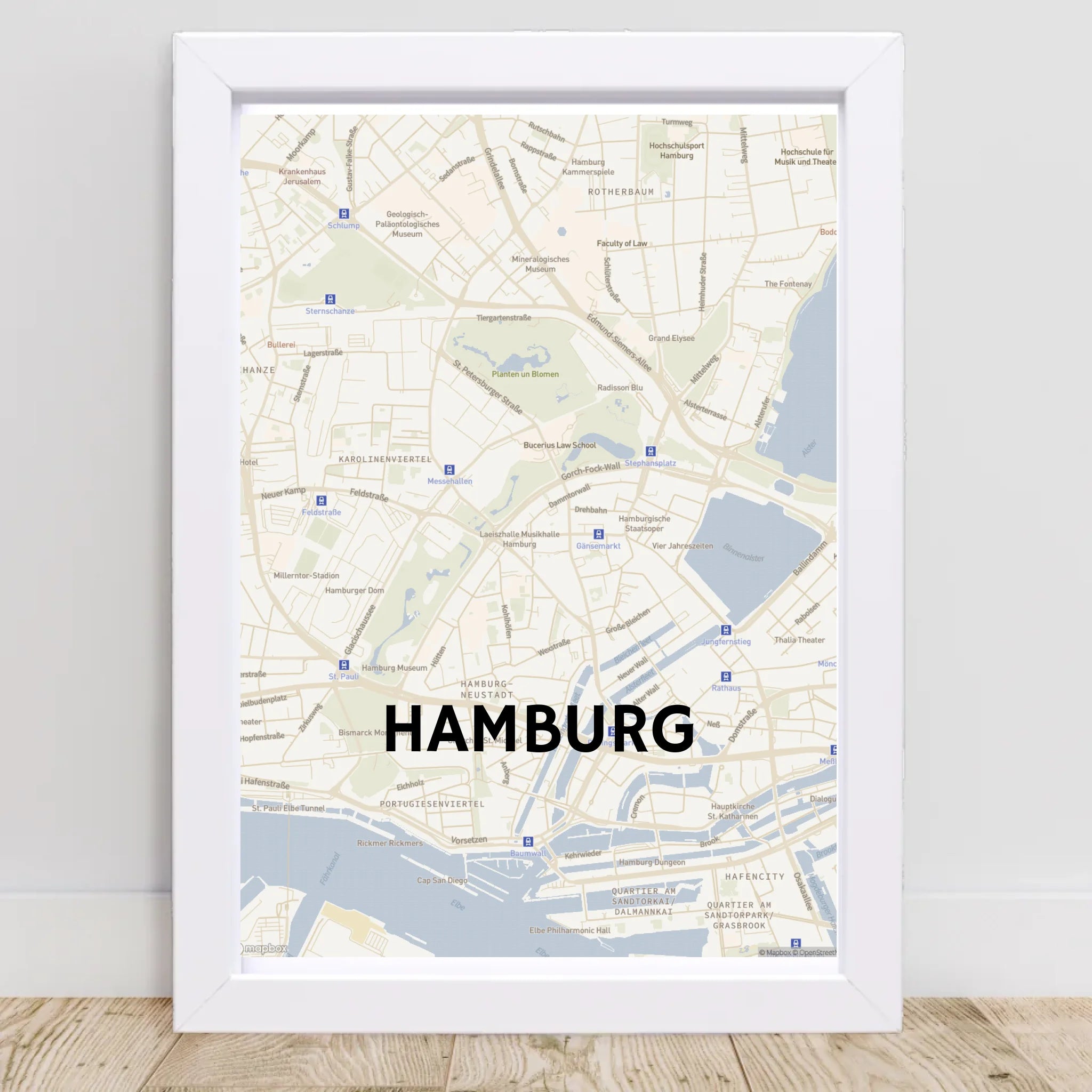 Stadt Stadtkarte mit Koordinaten Poster personalisiert - Cantty