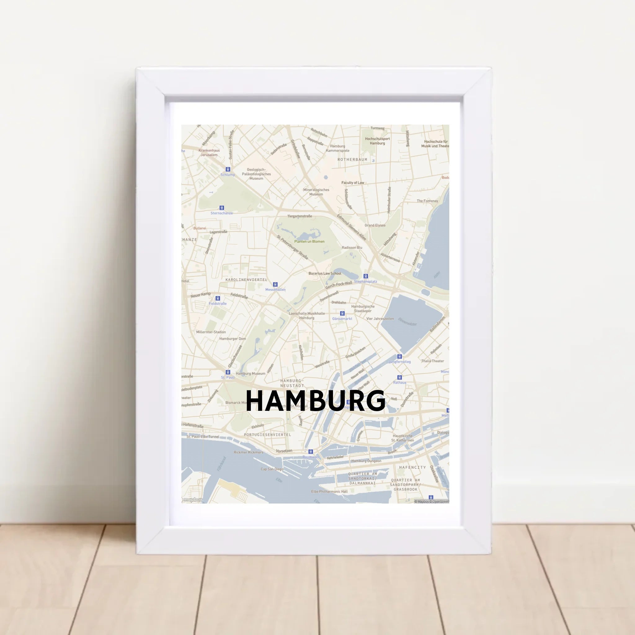 Stadt Stadtkarte mit Koordinaten Poster personalisiert - Cantty