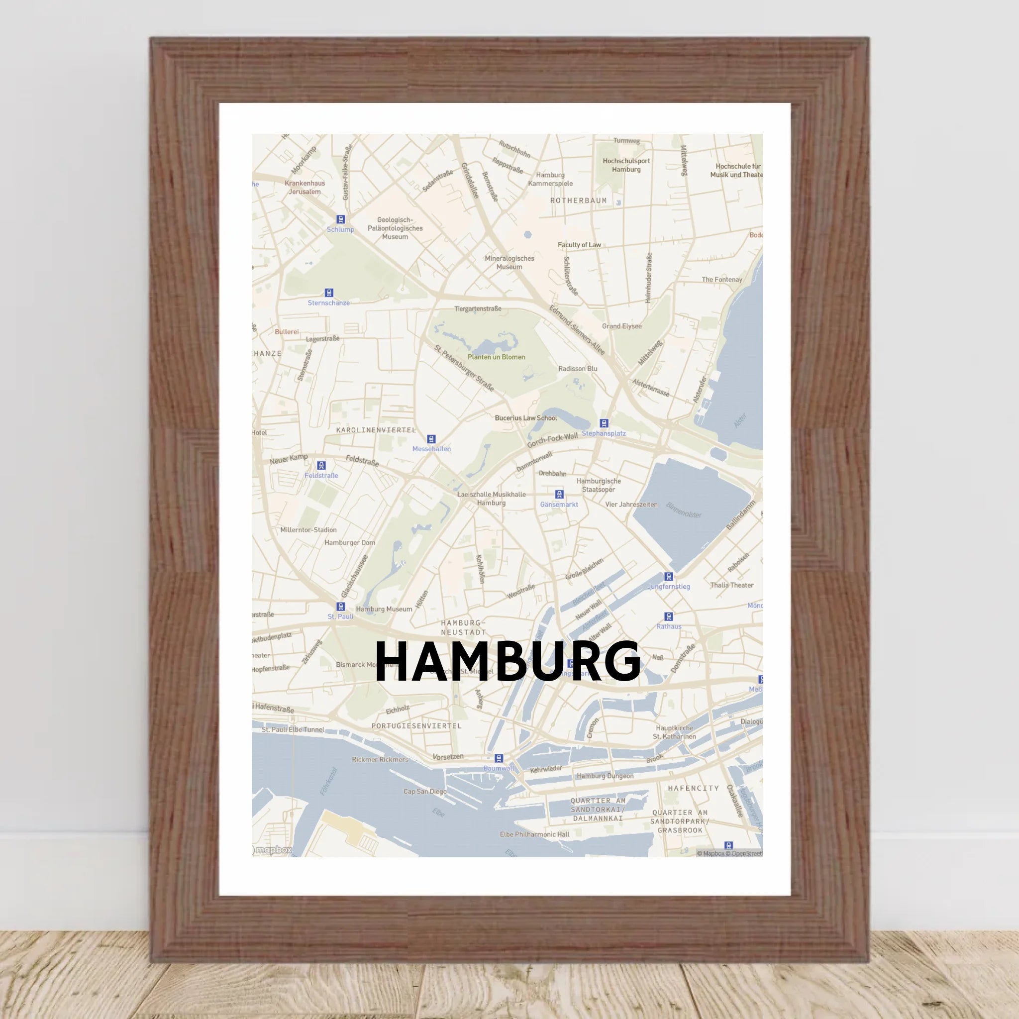 Stadt Stadtkarte mit Koordinaten Poster personalisiert - Cantty